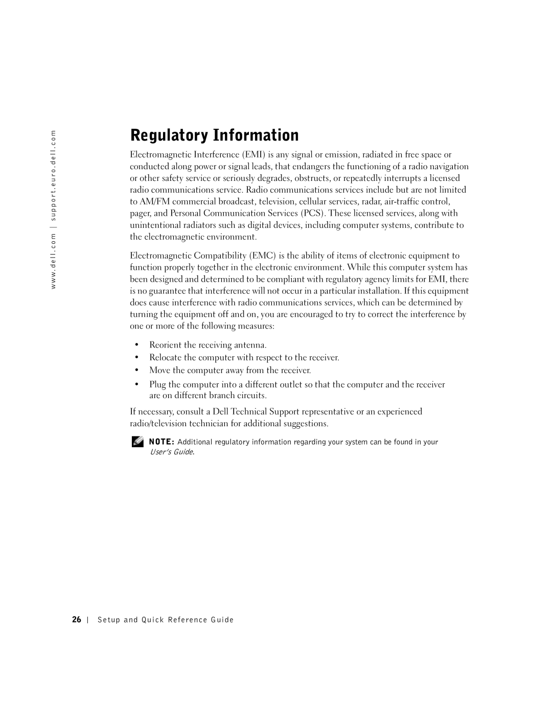 Dell 2U454, DCT manual Regulatory Information 