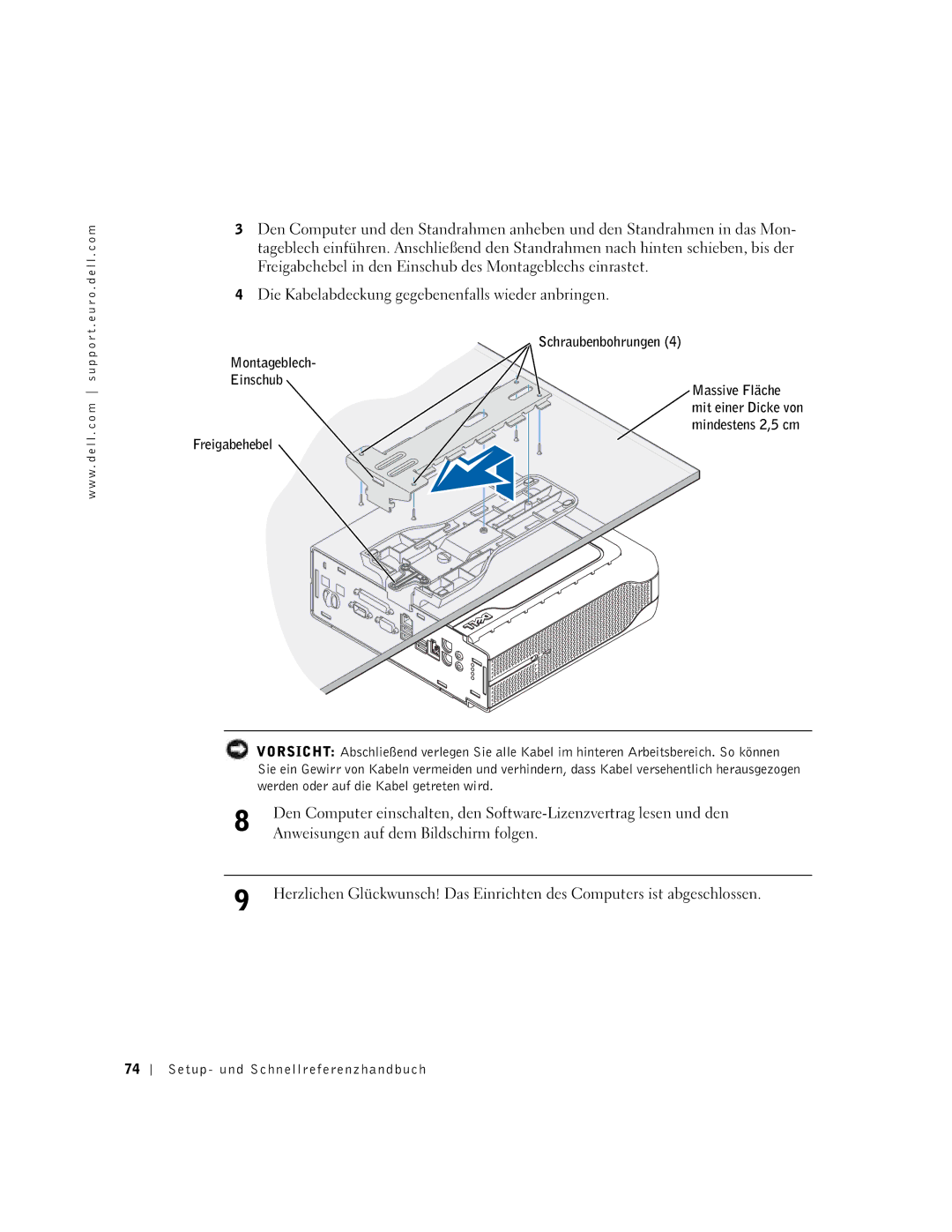 Dell 2U454, DCT manual Anweisungen auf dem Bildschirm folgen 