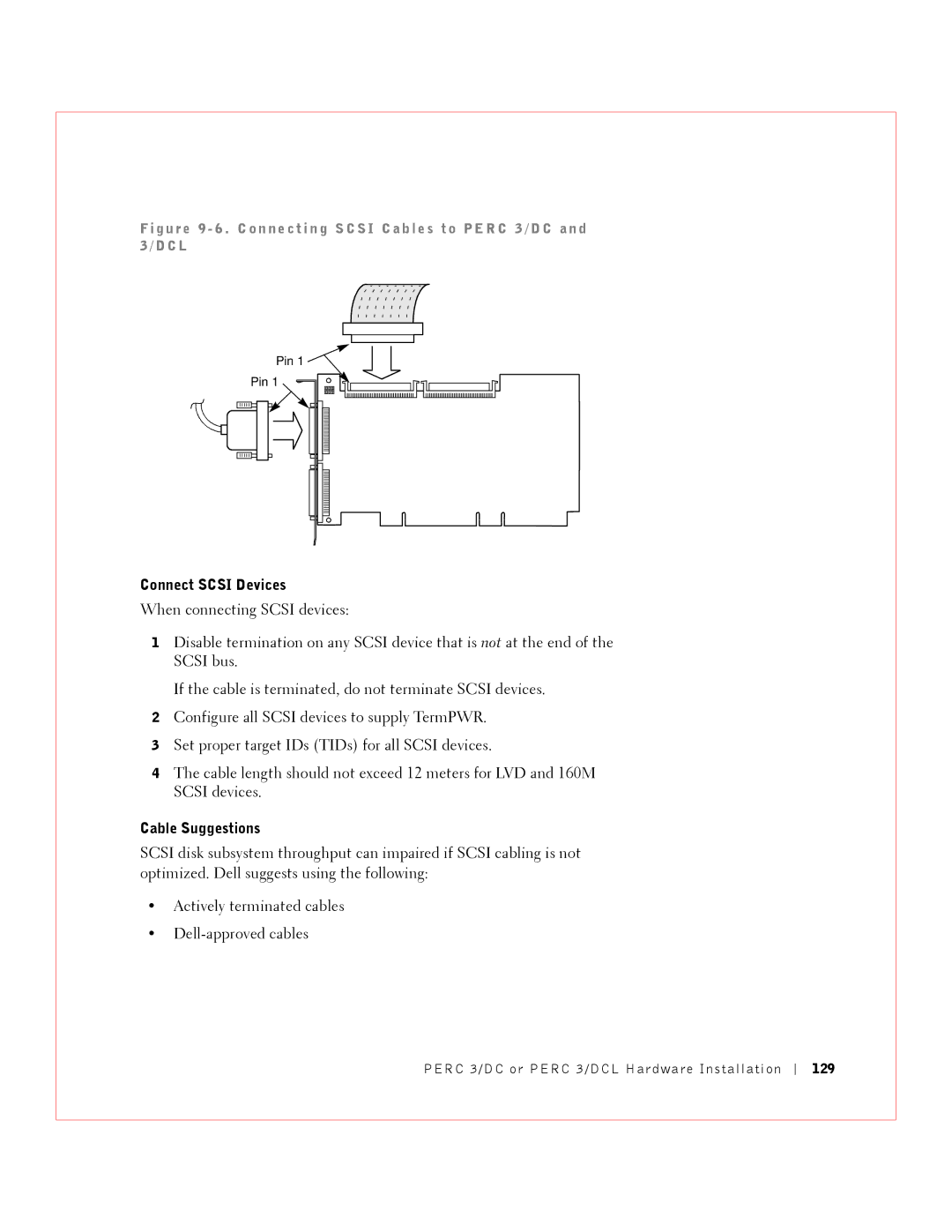 Dell 3 manual Connect Scsi Devices, 129 