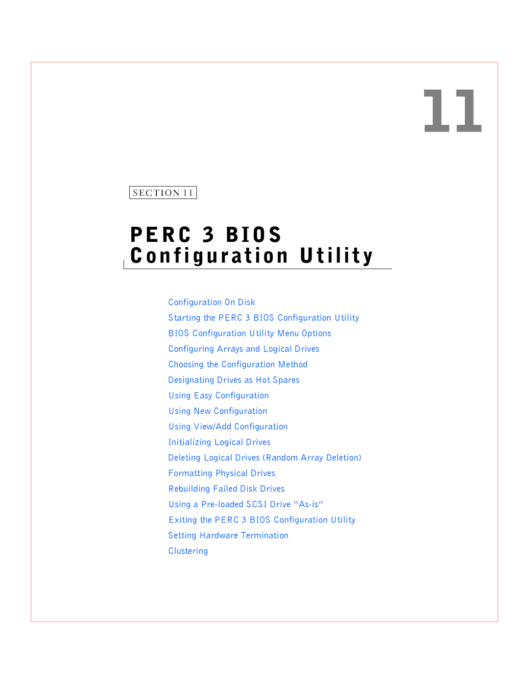 Dell manual Perc 3 Bios Configuration Utility, C T I O N 1 