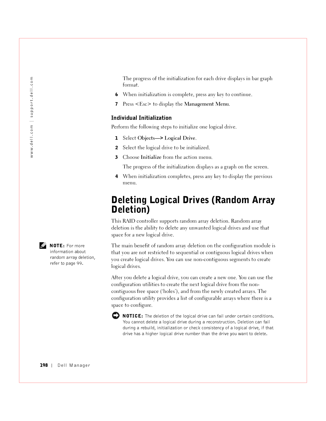 Dell 3 manual Perform the following steps to initialize one logical drive, Select Objects-Logical Drive 