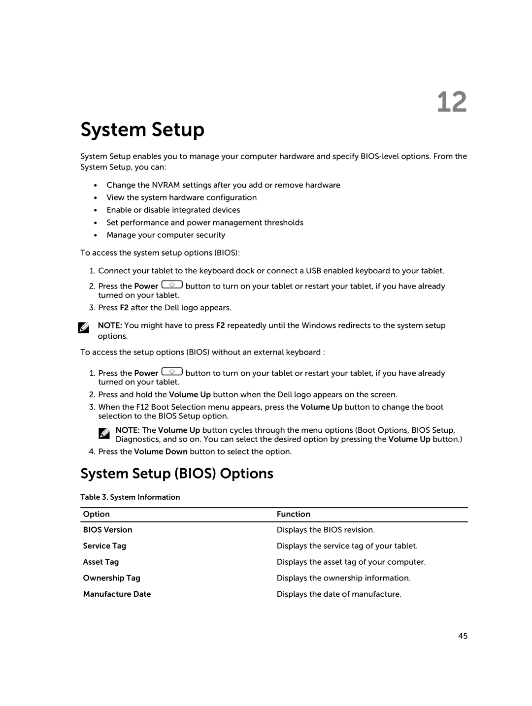 Dell Nov-39, 30-Nov manual System Setup Bios Options 