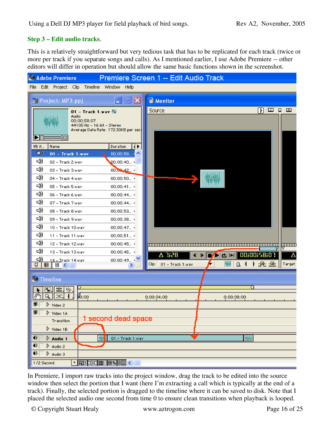 Dell 30 manual Edit audio tracks 