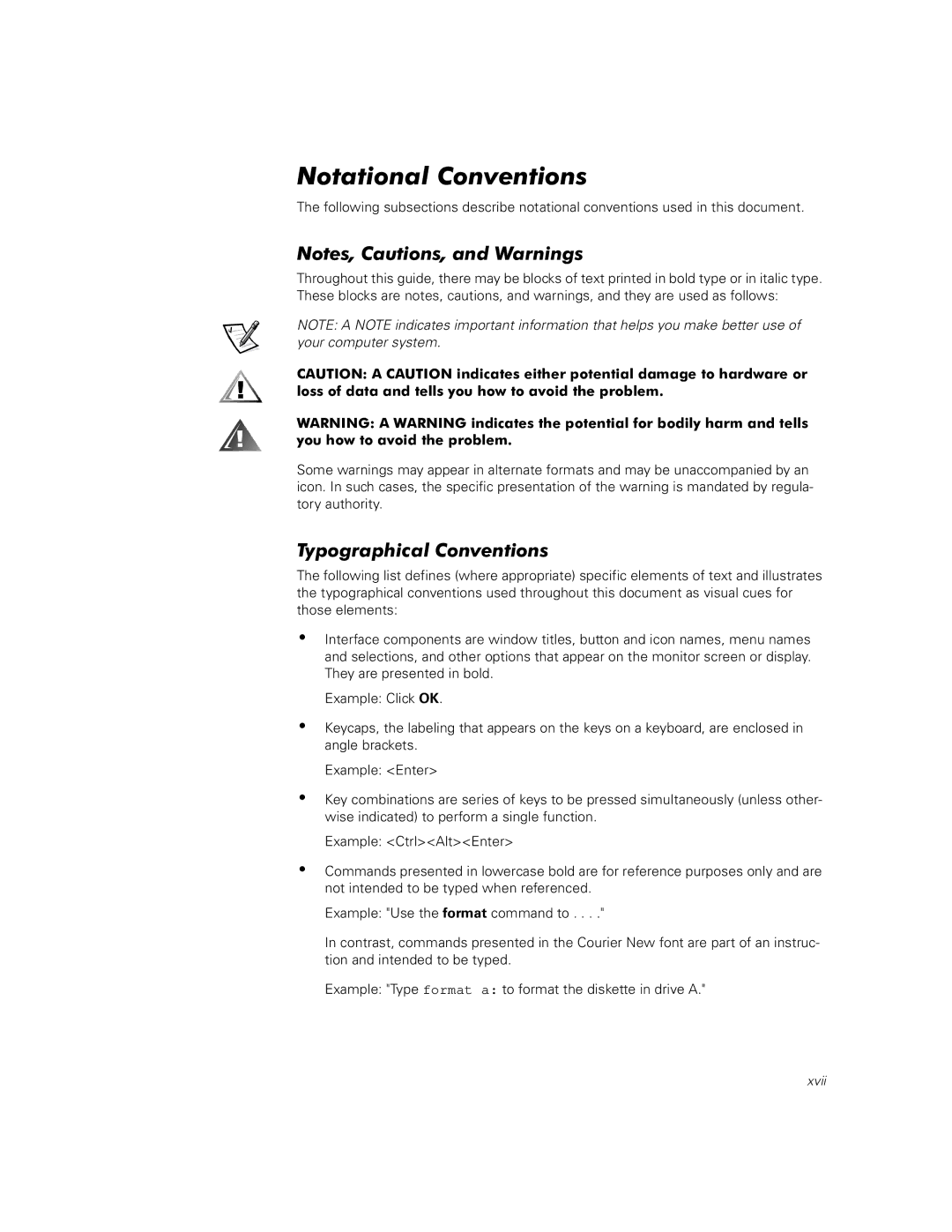 Dell 300 manual Notational Conventions, Typographical Conventions 