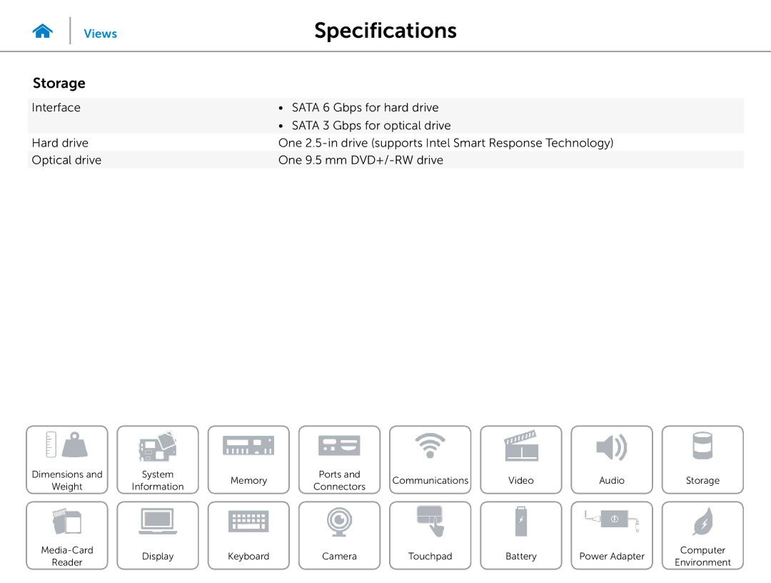 Dell 3000 Series specifications Storage, Interface, Gbps for hard drive, Gbps for optical drive 