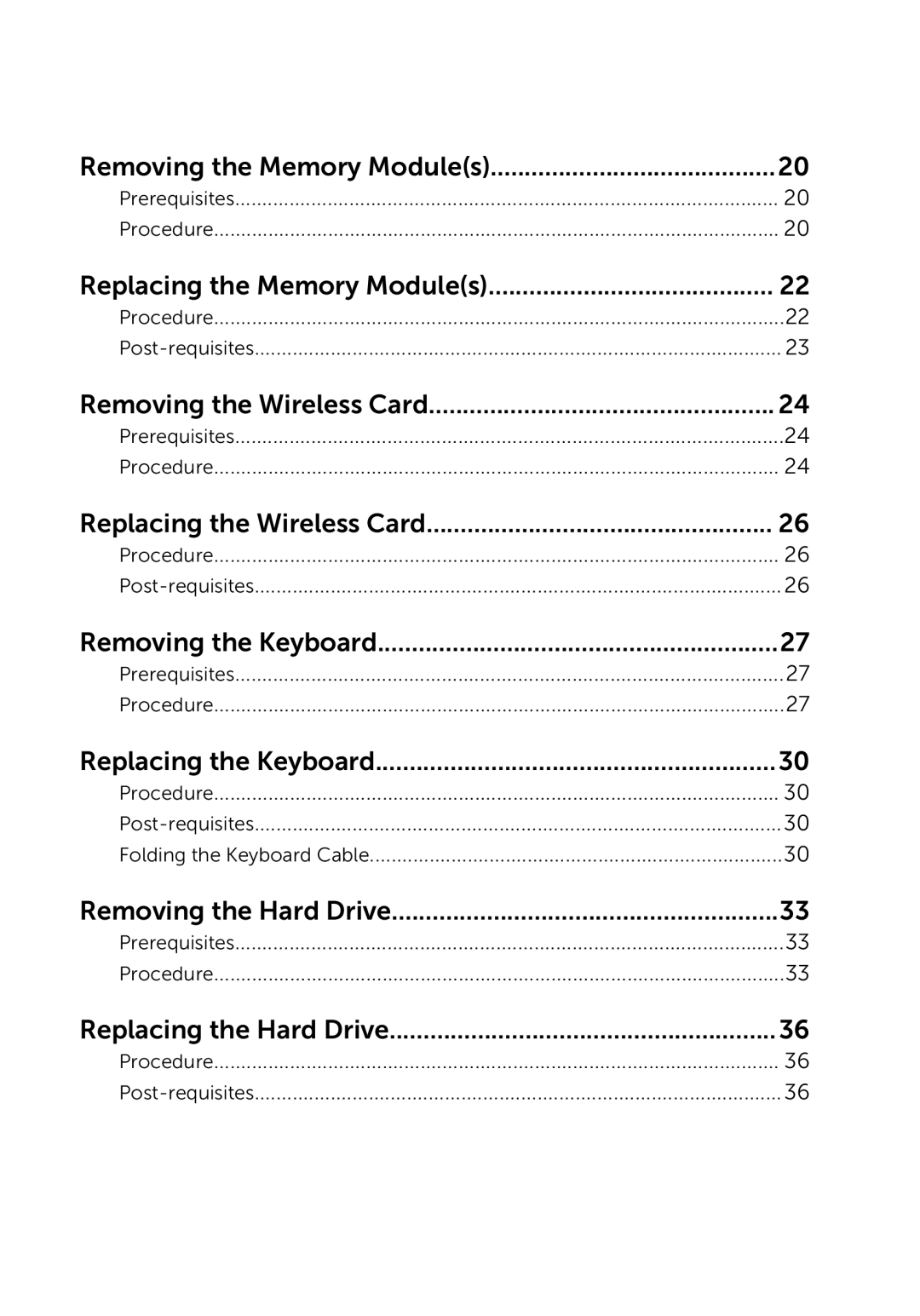 Dell 3000 service manual Removing the Memory Modules 