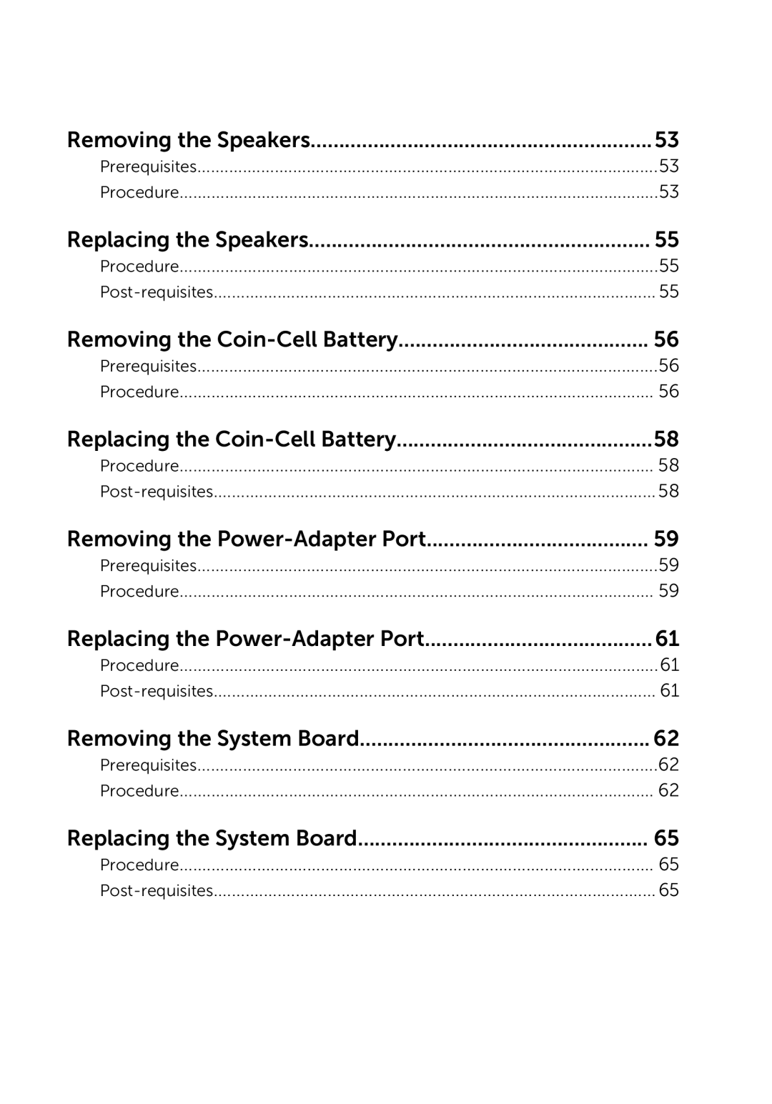 Dell 3000 service manual Removing the Speakers 