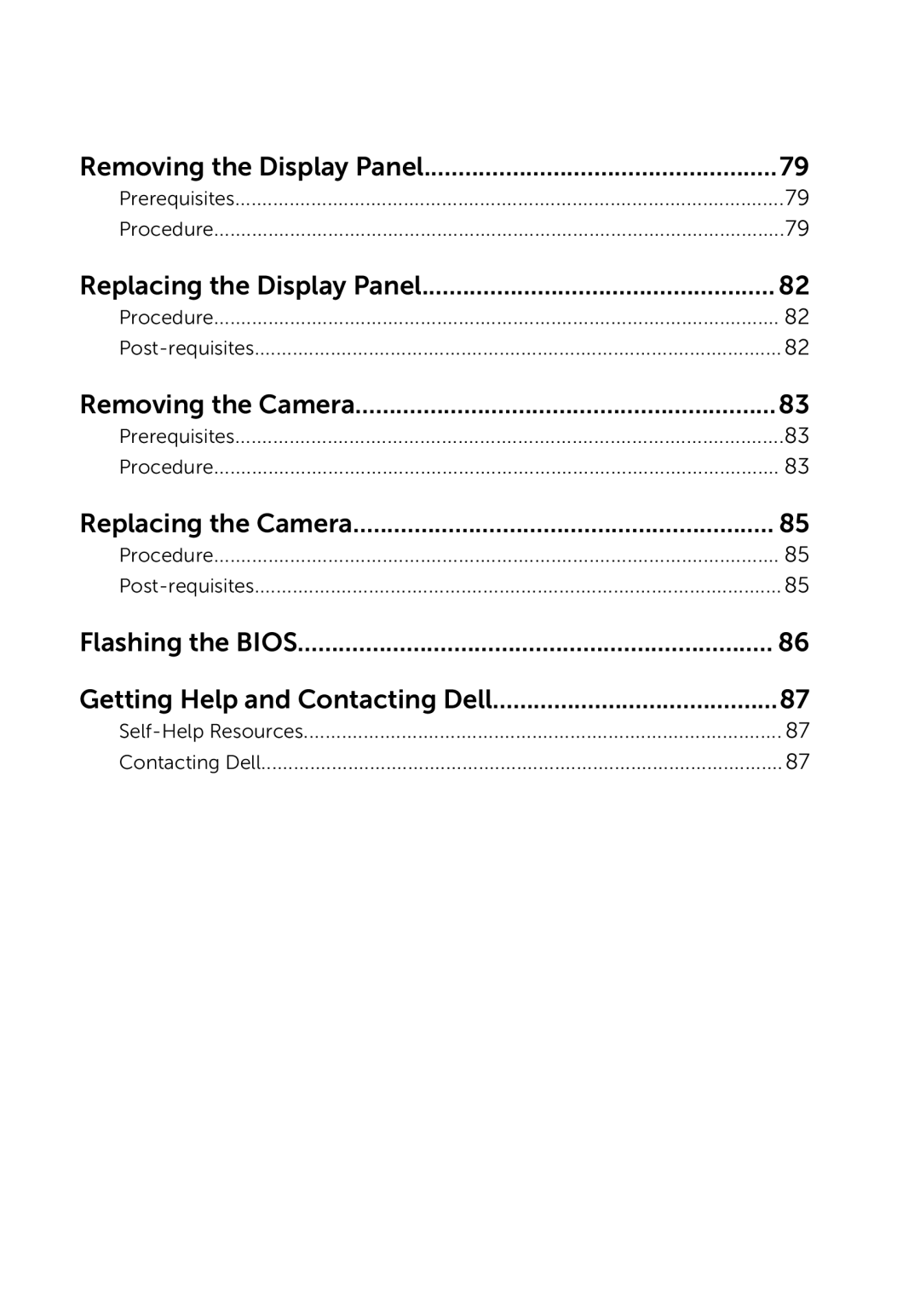 Dell 3000 service manual Removing the Display Panel 