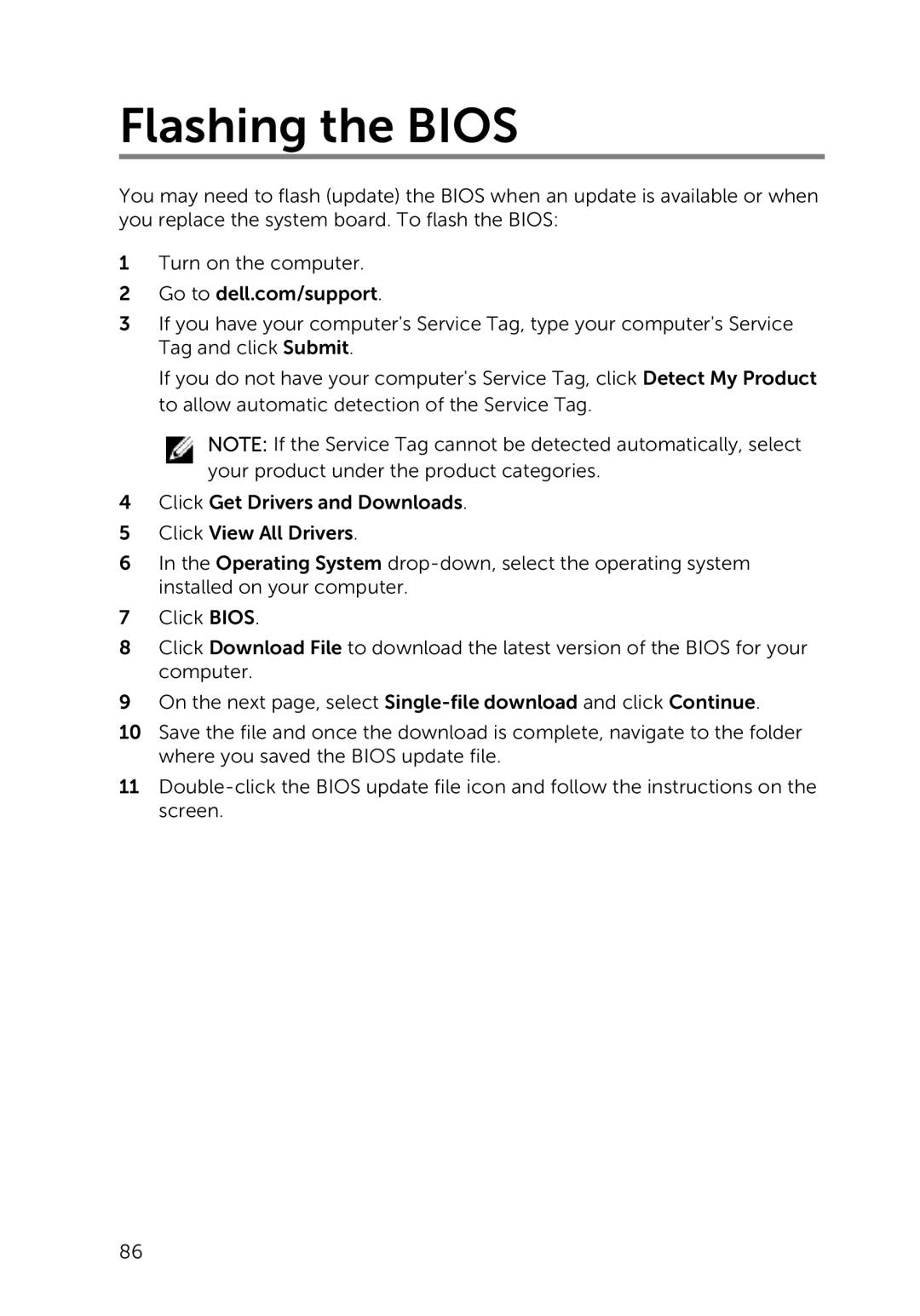 Dell 3000 service manual Flashing the Bios 