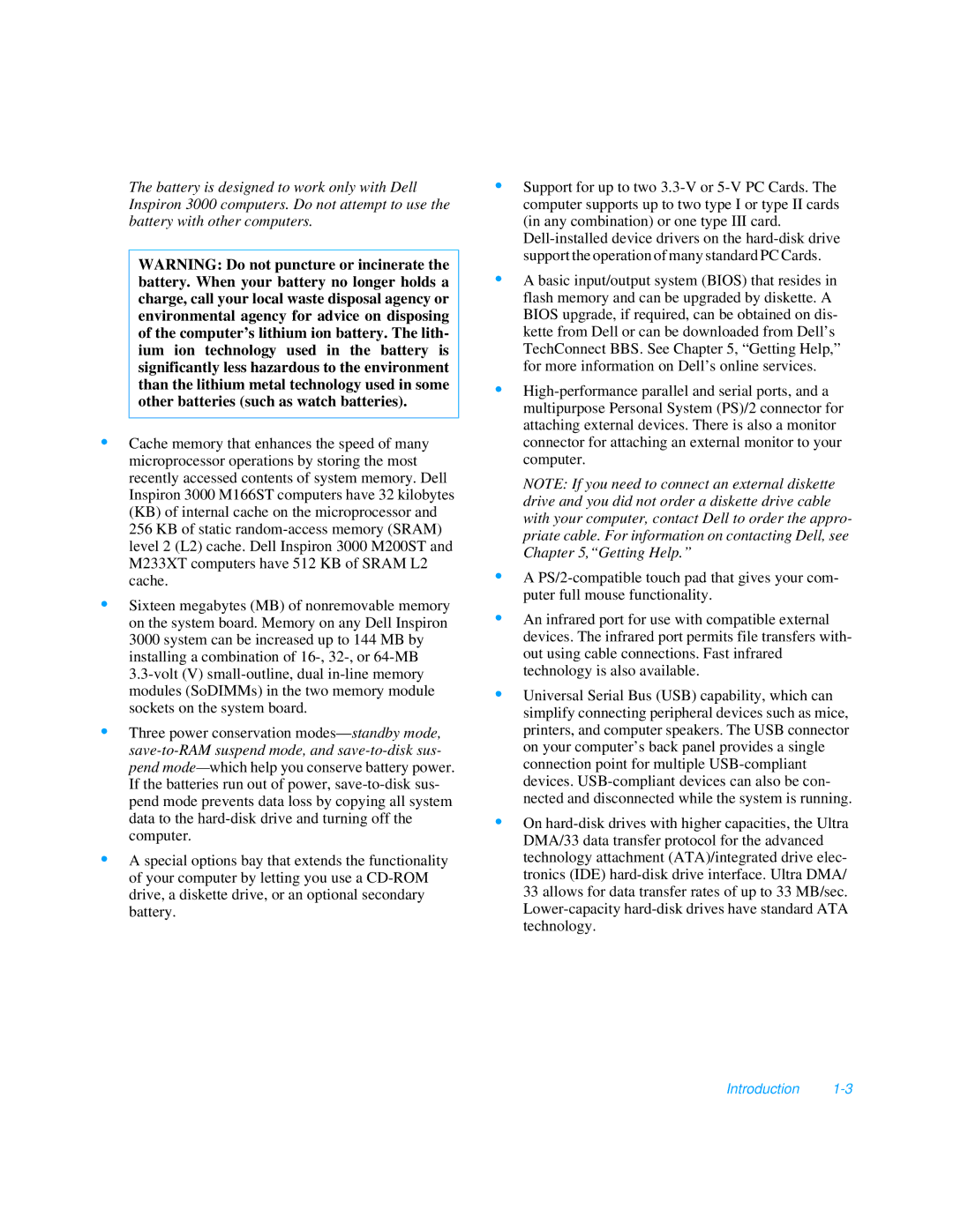 Dell 3000 manual Introduction 