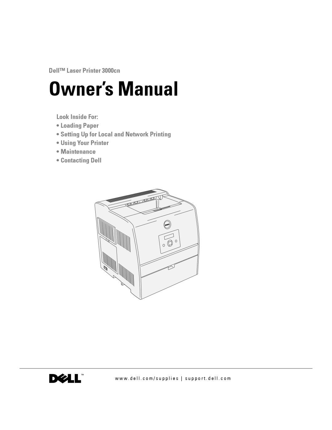 Dell 3000cn owner manual 