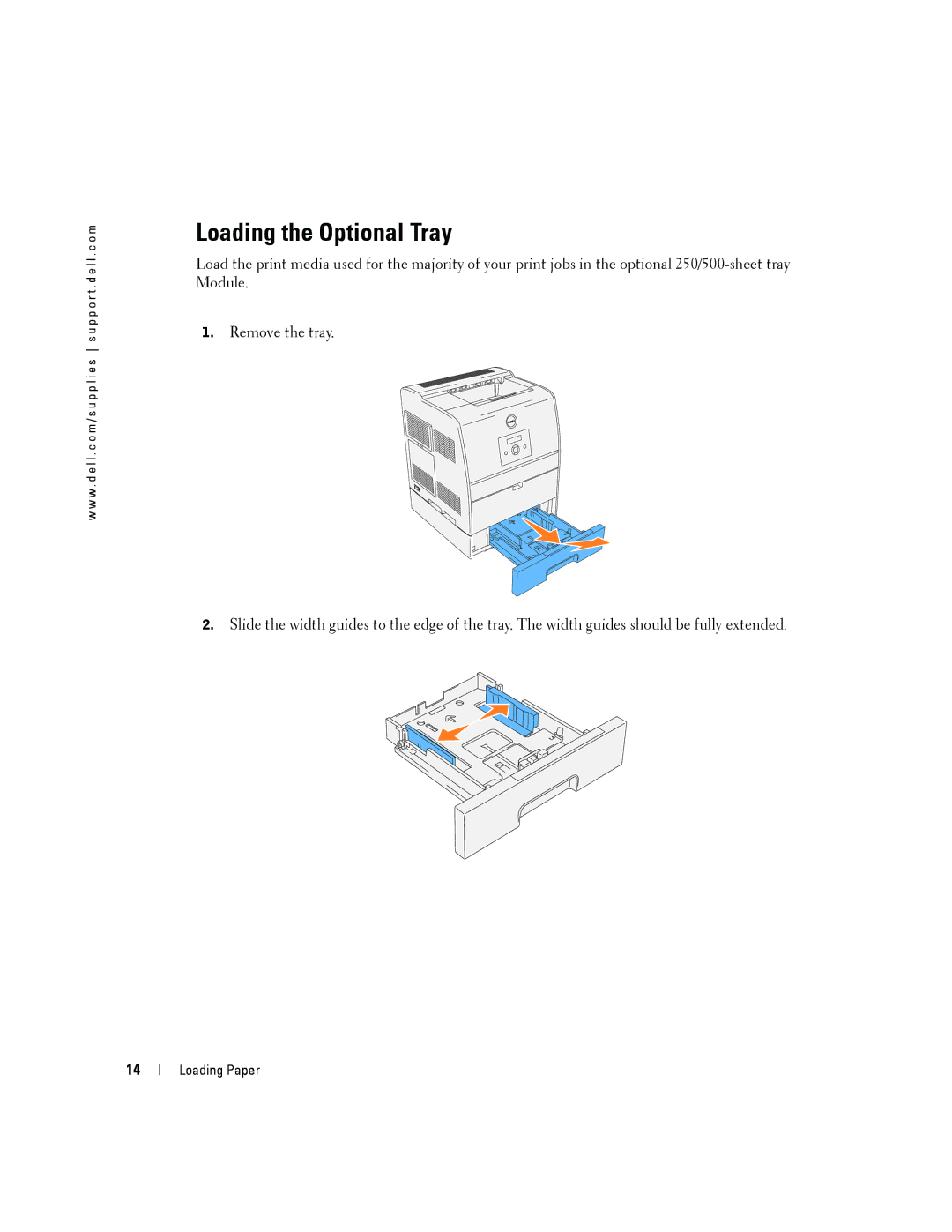 Dell 3000cn owner manual Loading the Optional Tray 