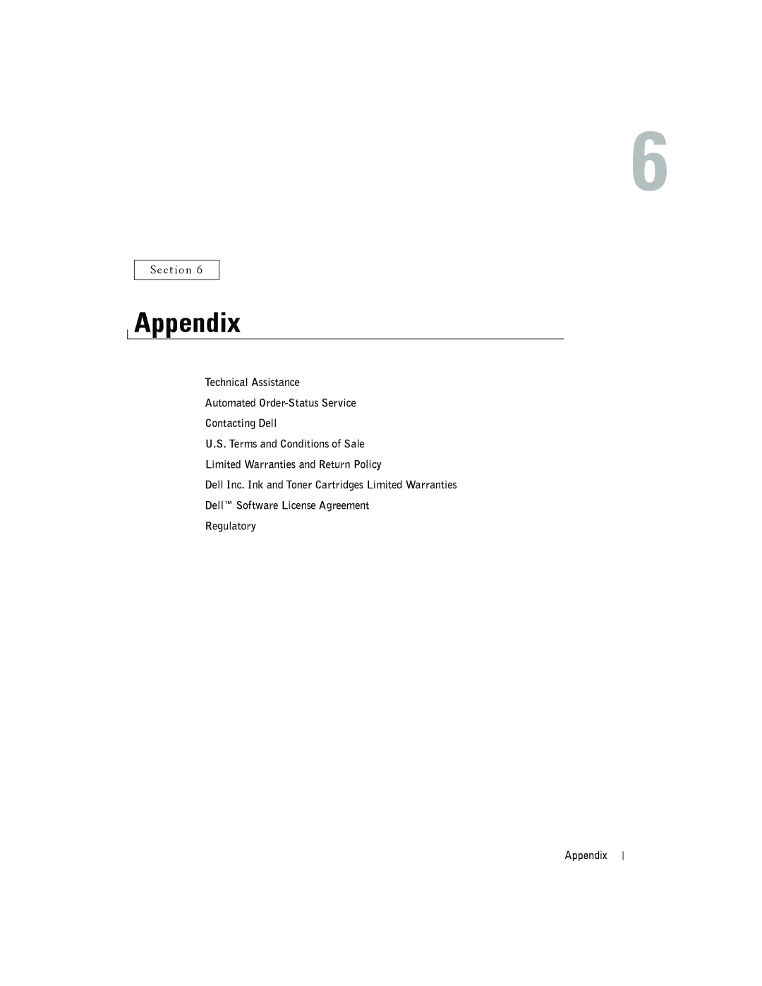 Dell 3000cn owner manual Appendix 