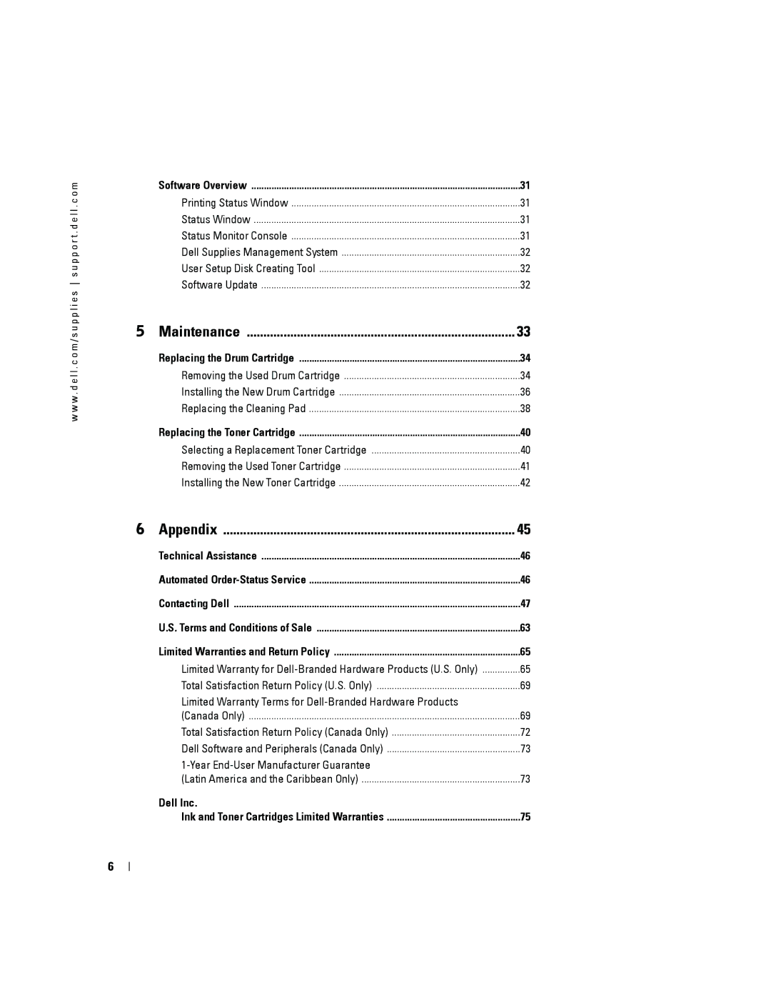 Dell 3000cn owner manual Maintenance 