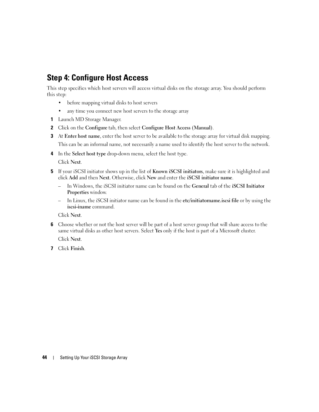 Dell 3000i manual Configure Host Access 