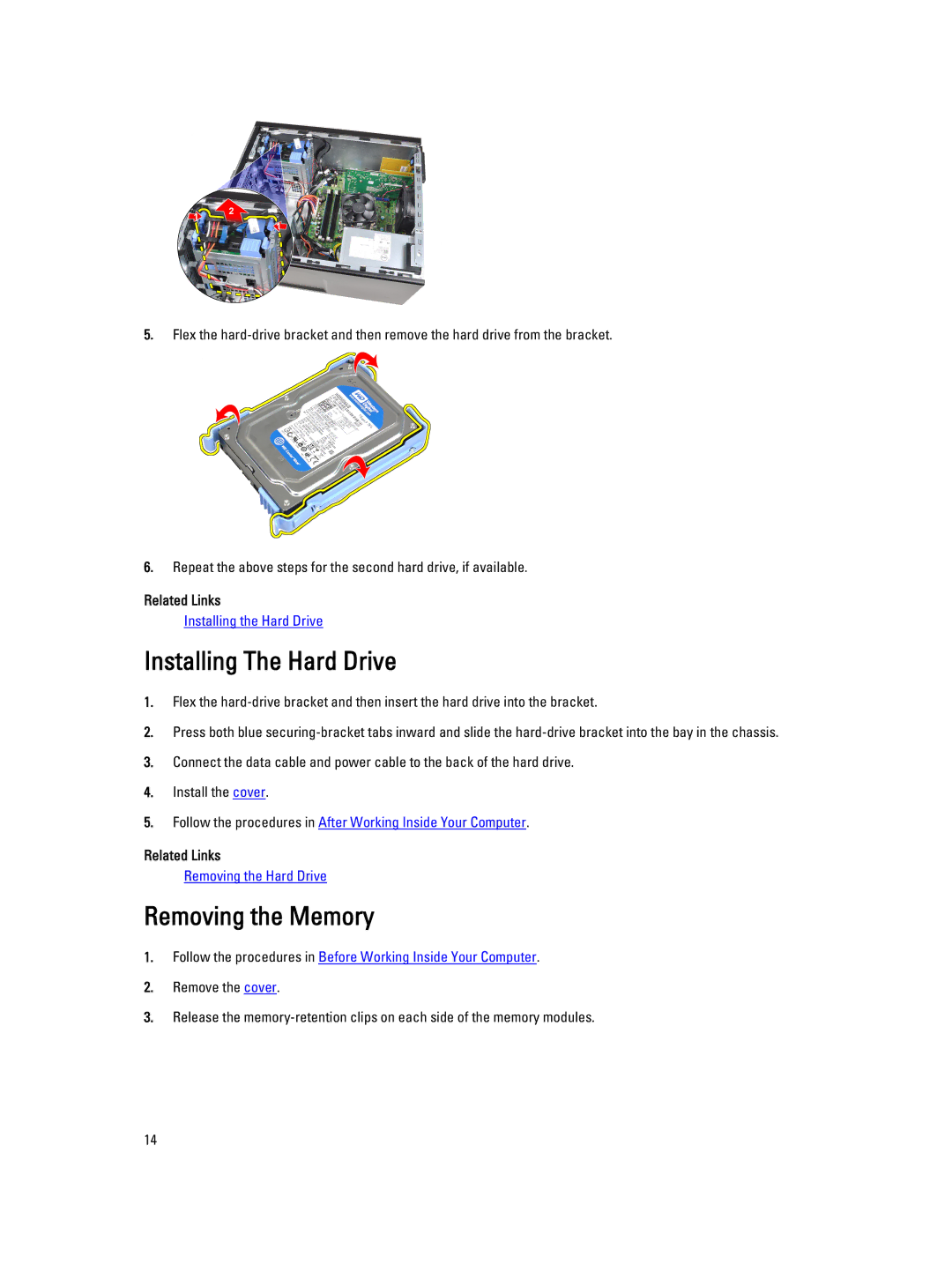 Dell 3010 owner manual Installing The Hard Drive, Removing the Memory 