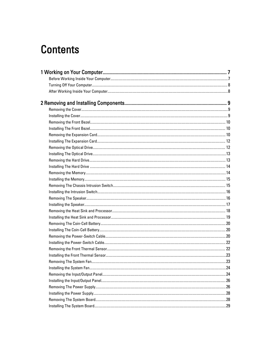 Dell 3010 owner manual Contents 