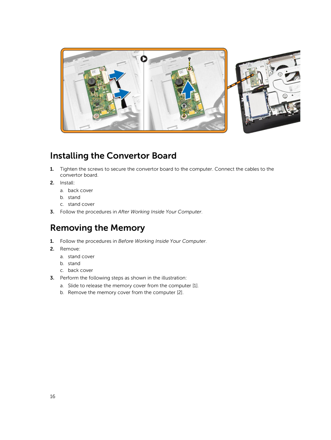 Dell 3030 owner manual Installing the Convertor Board, Removing the Memory 