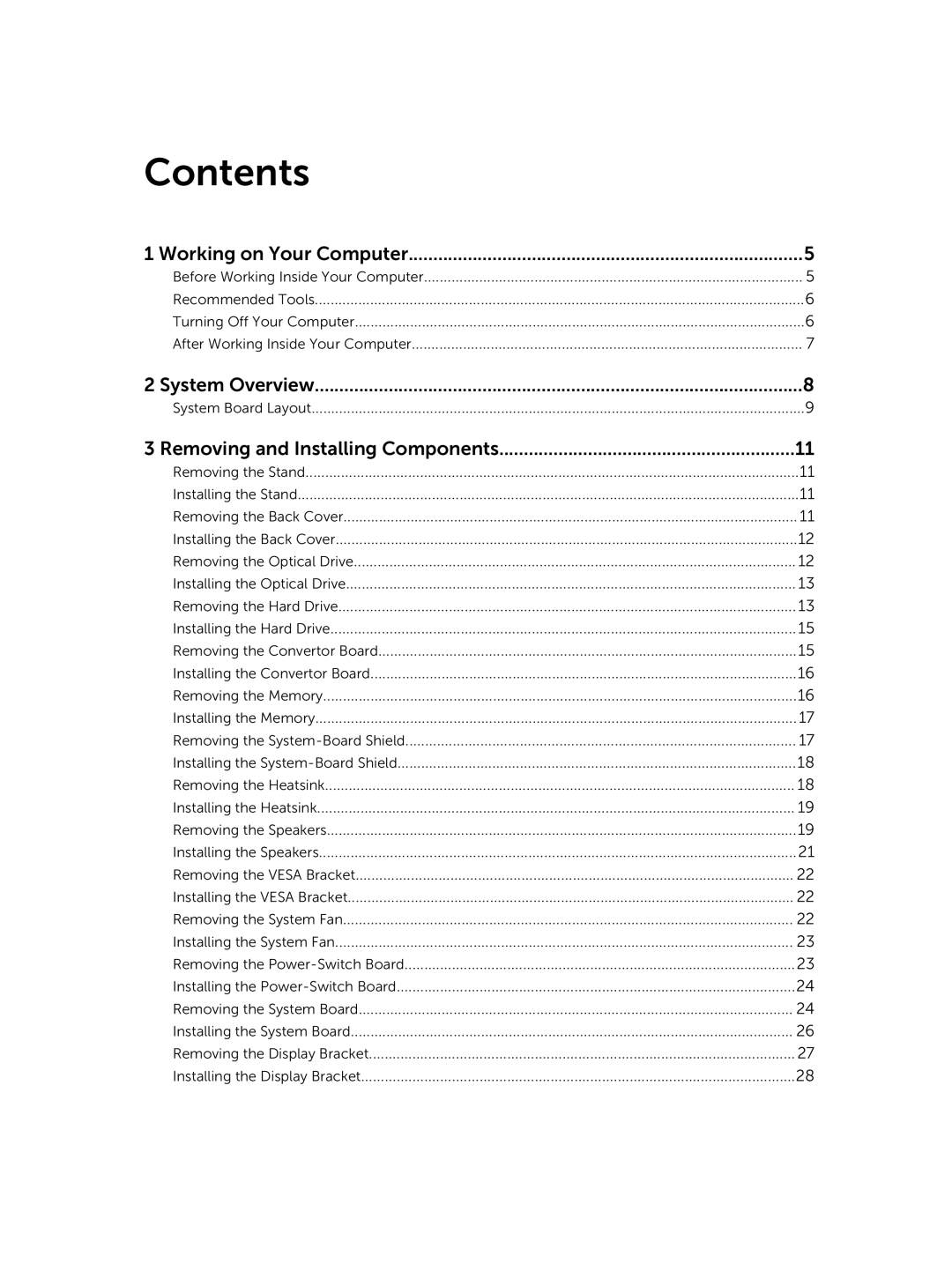 Dell 3030 owner manual Contents 