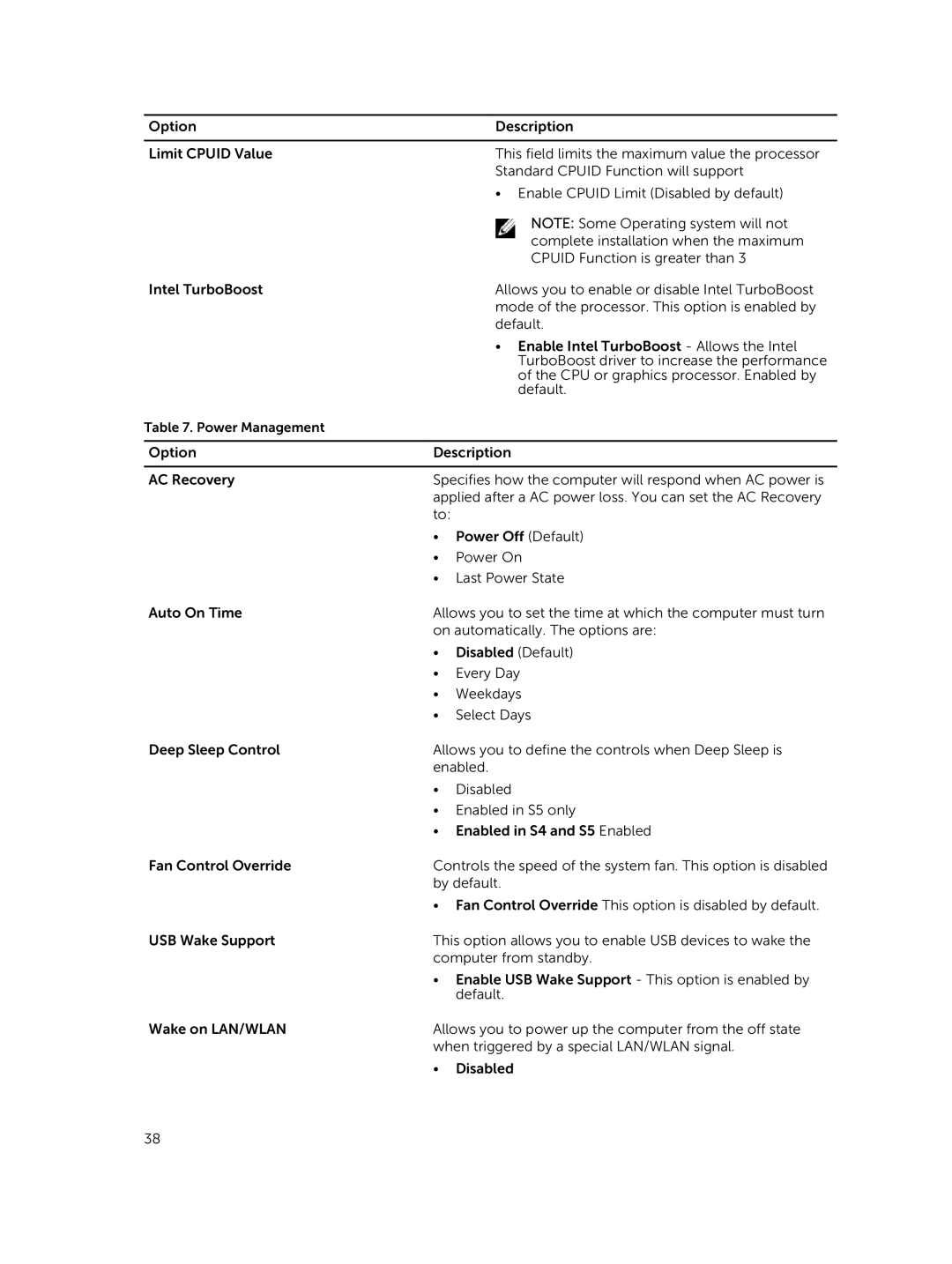 Dell 3030 owner manual Power Management 