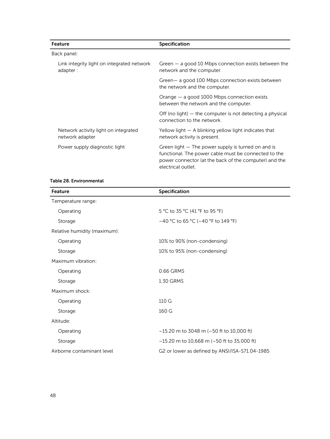 Dell 3030 owner manual Environmental 