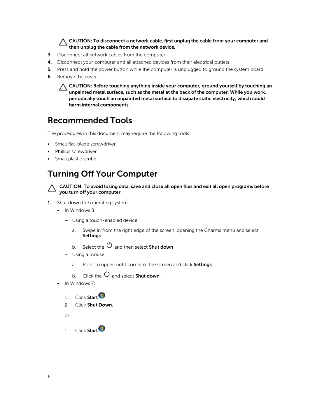 Dell 3030 owner manual Recommended Tools, Turning Off Your Computer 