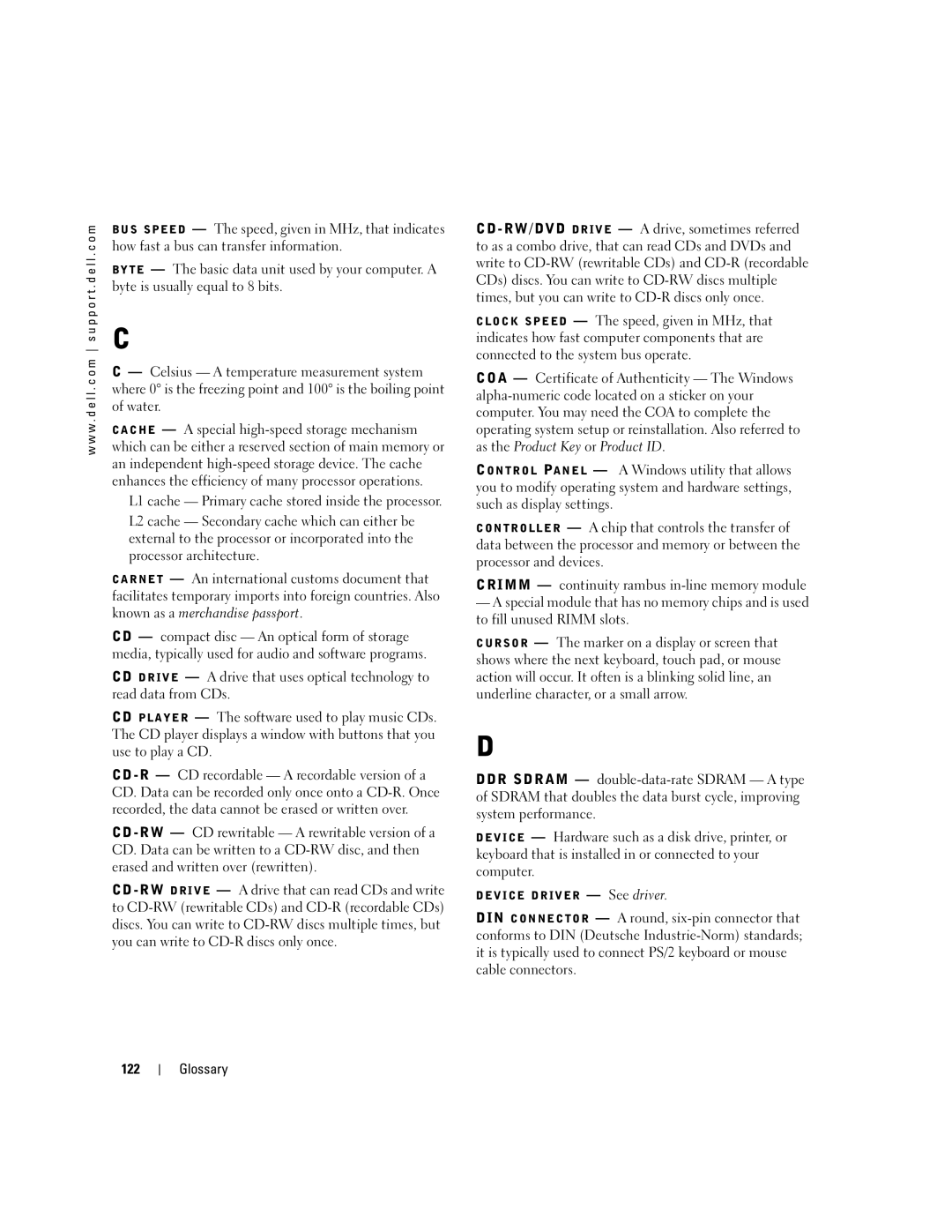 Dell 3100C owner manual As the Product Key or Product ID, Glossary 