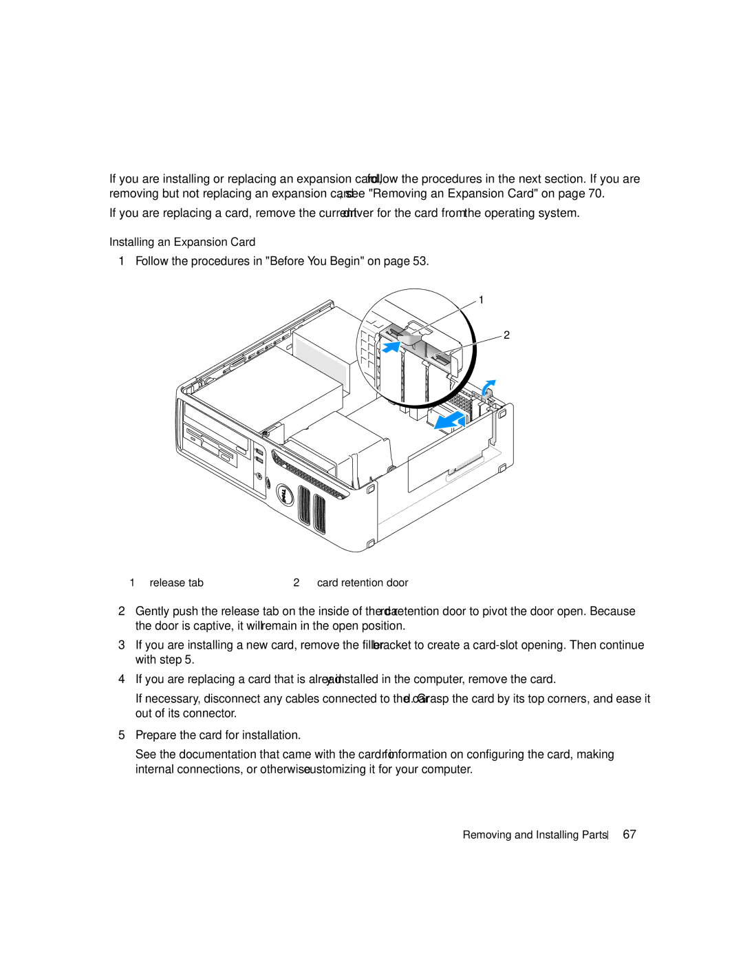 Dell 3100C owner manual Installing an Expansion Card 