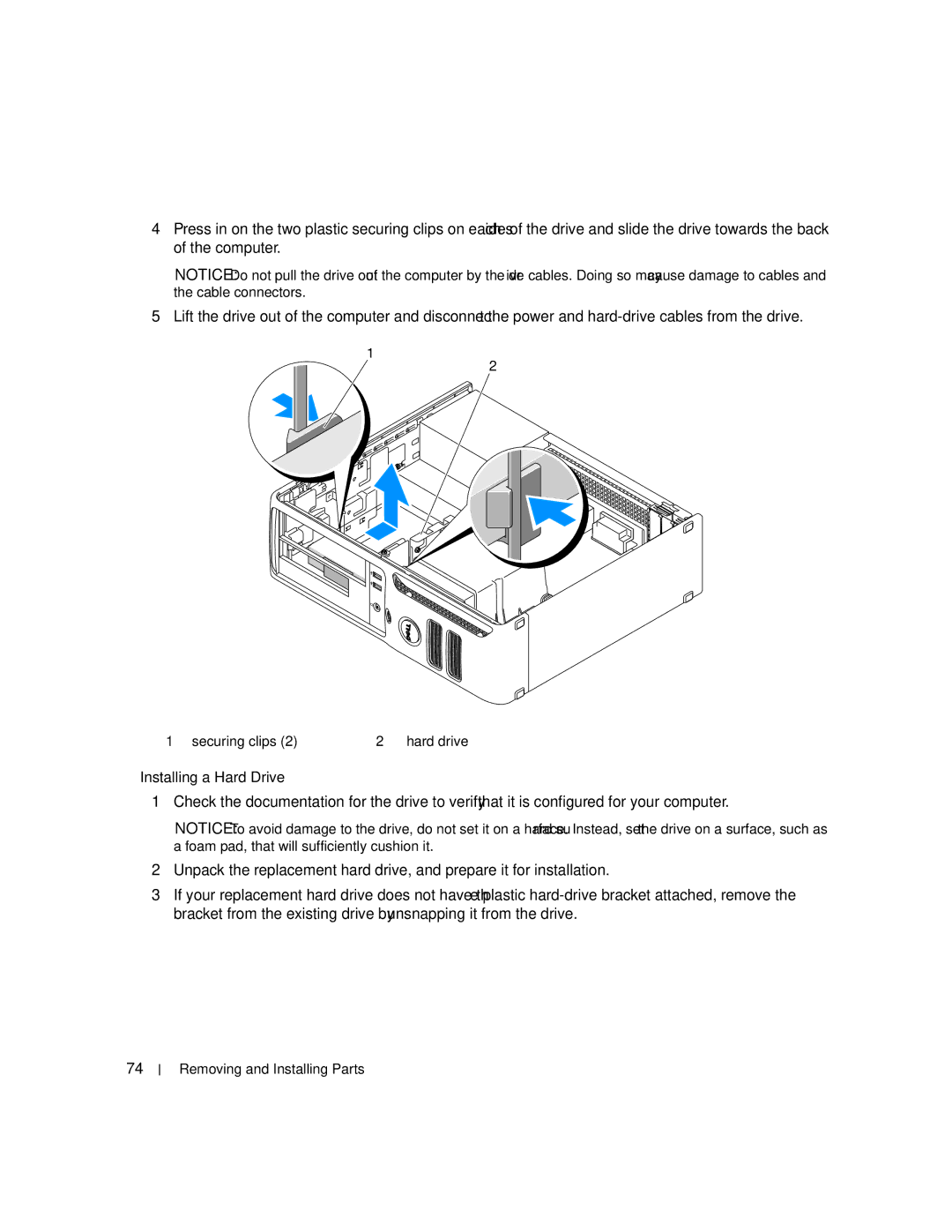 Dell 3100C owner manual Installing a Hard Drive 