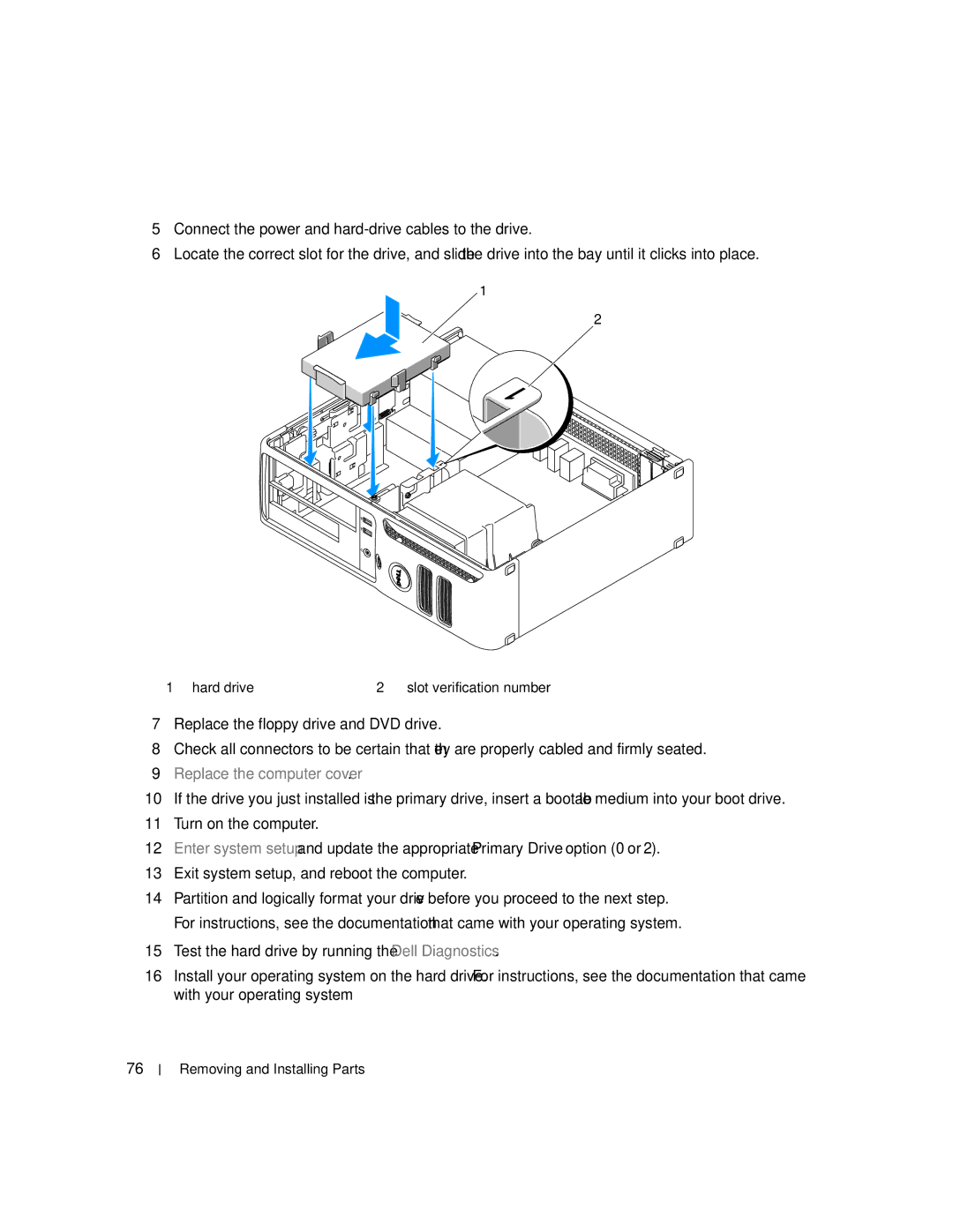 Dell 3100C owner manual Replace the computer cover 