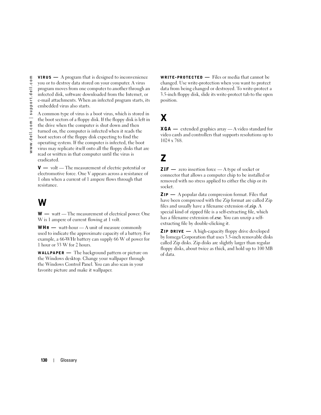 Dell 3100C owner manual Glossary 