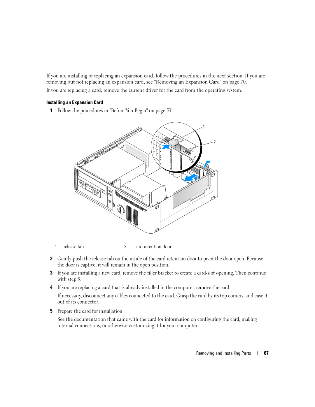 Dell 3100C owner manual Installing an Expansion Card 