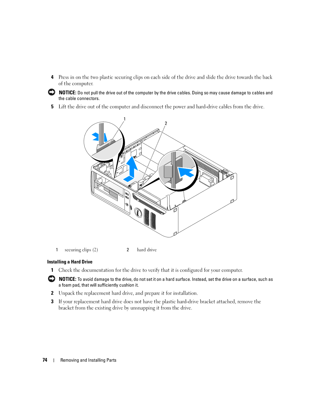 Dell 3100C owner manual Installing a Hard Drive 