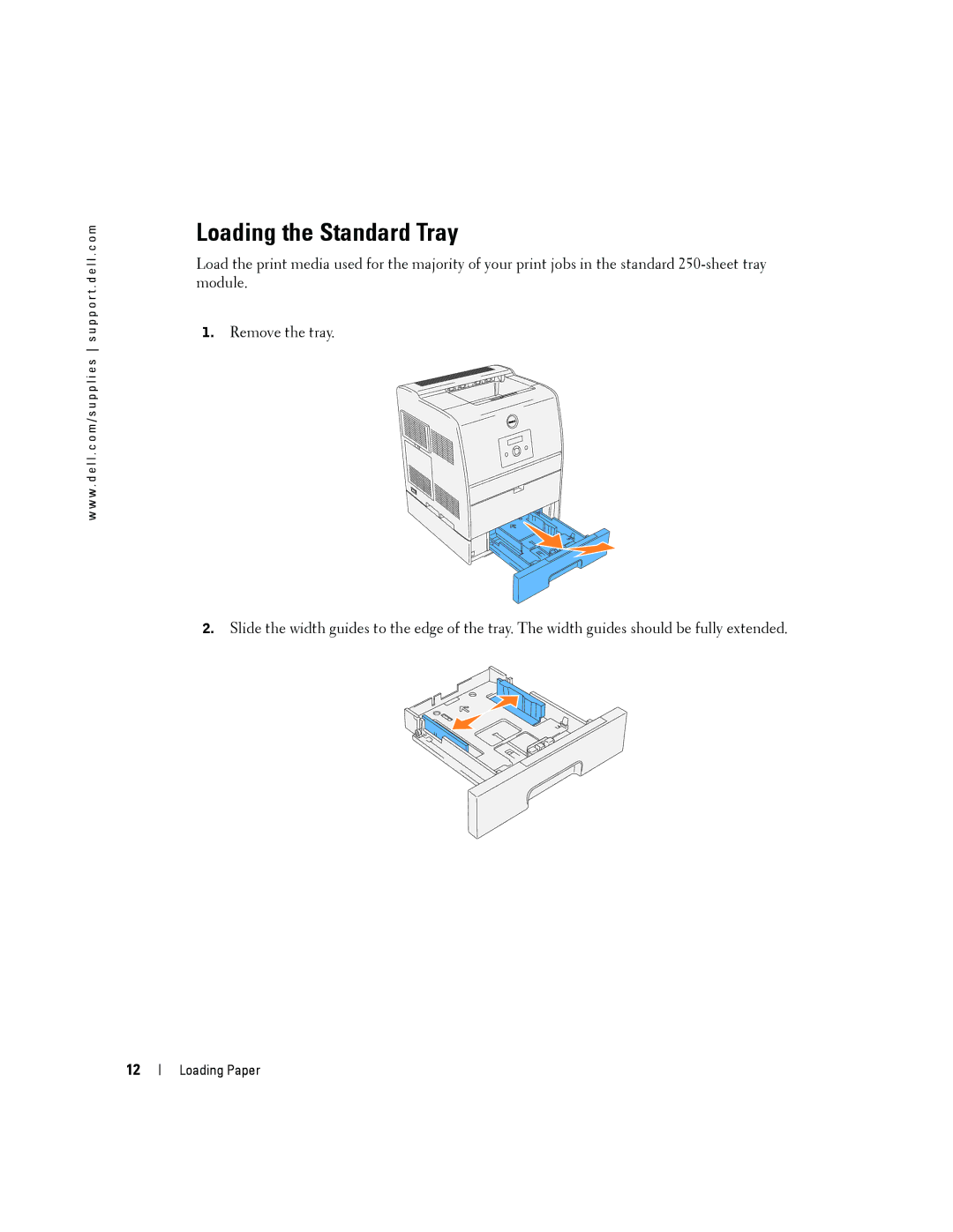 Dell 3100cn owner manual Loading the Standard Tray 