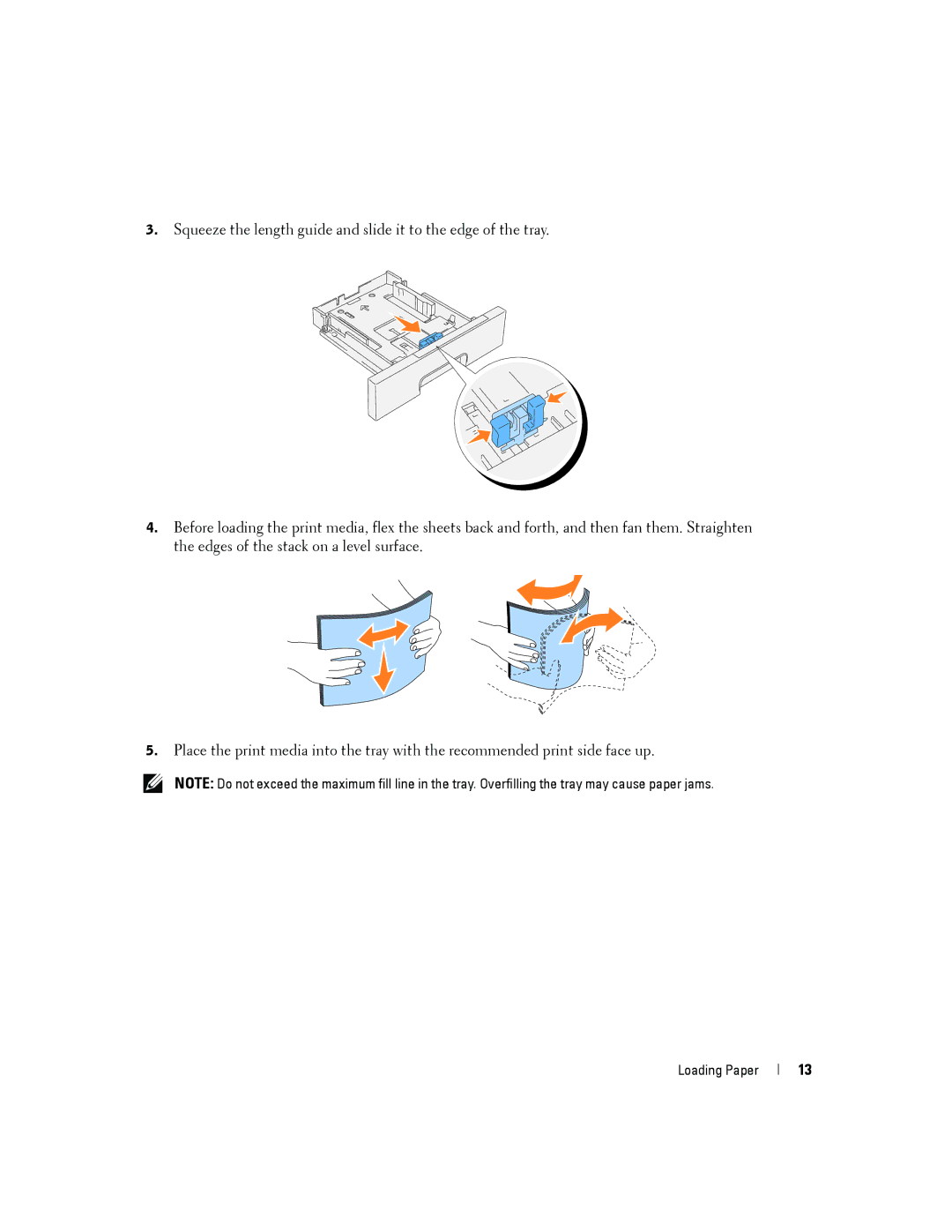 Dell 3100cn owner manual Loading Paper 