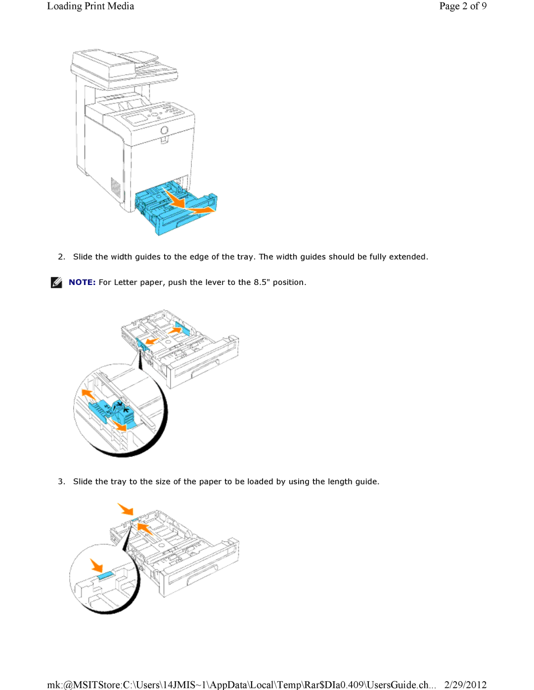 Dell 3115CN manual Loading Print Media 