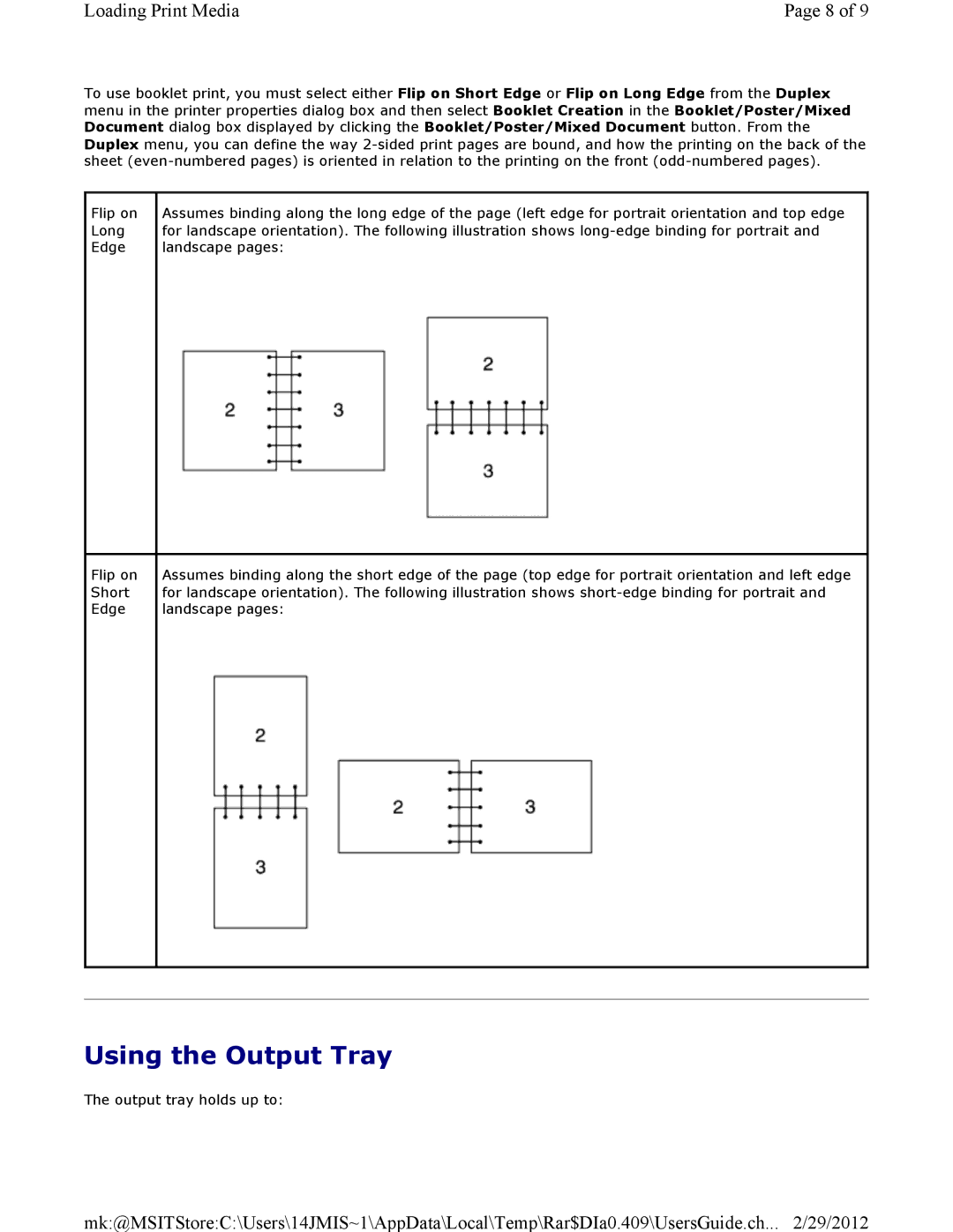 Dell 3115CN manual Using the Output Tray 