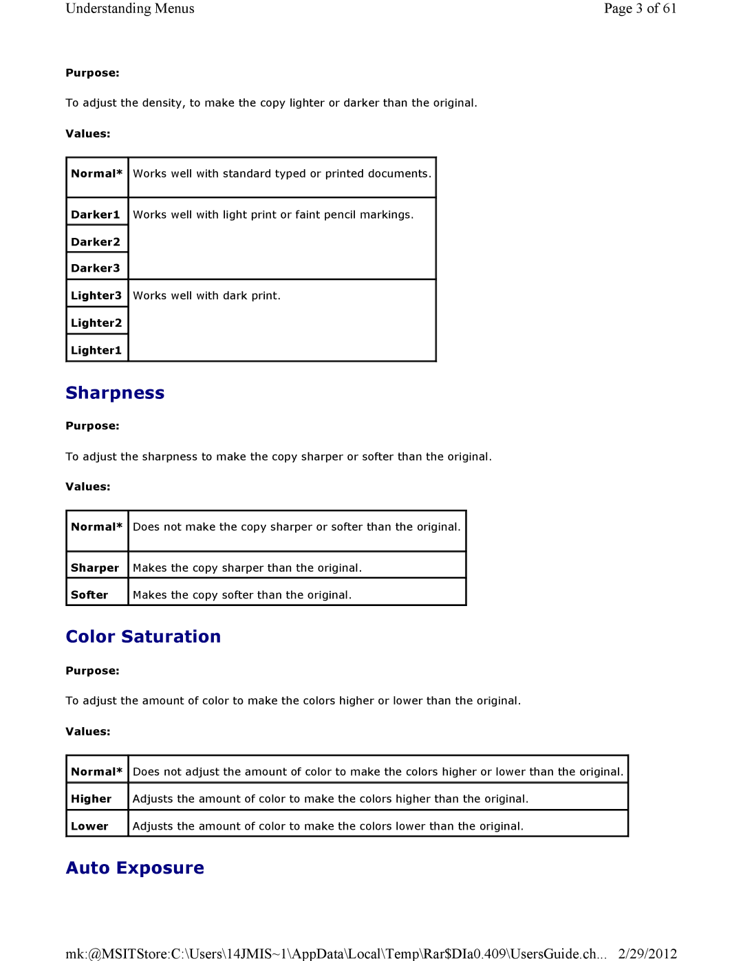 Dell 3115CN manual Sharpness 