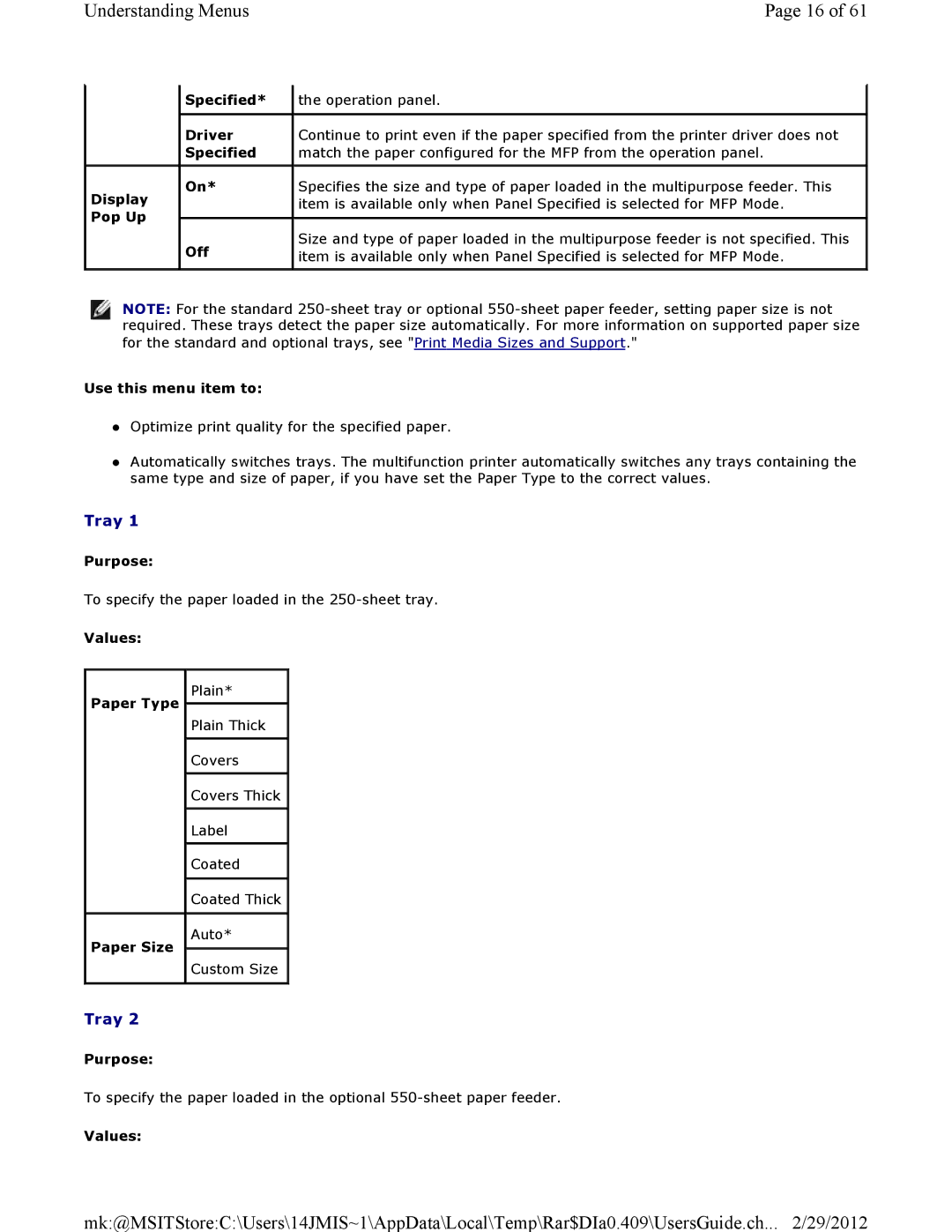 Dell 3115CN manual Tray 