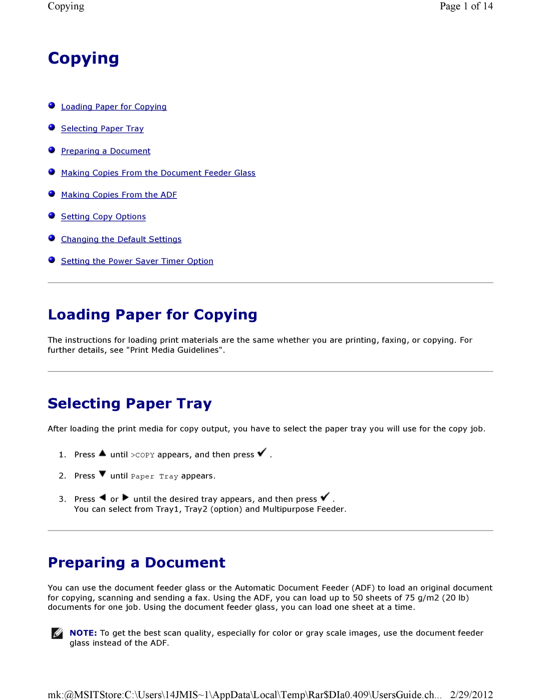 Dell 3115CN manual Copying 