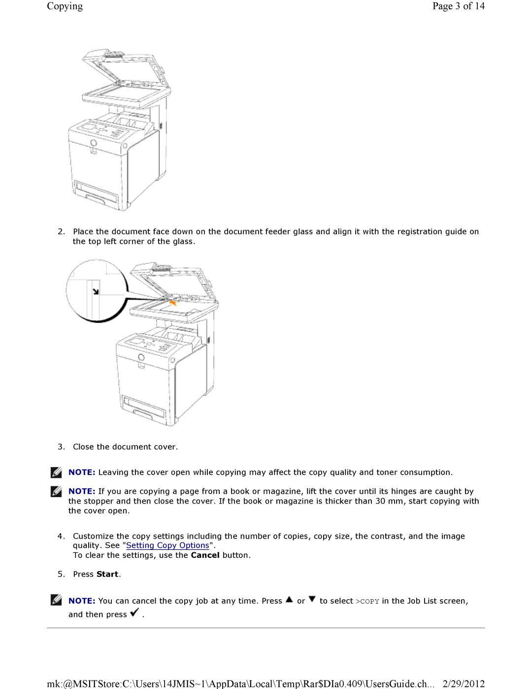 Dell 3115CN manual Copying 