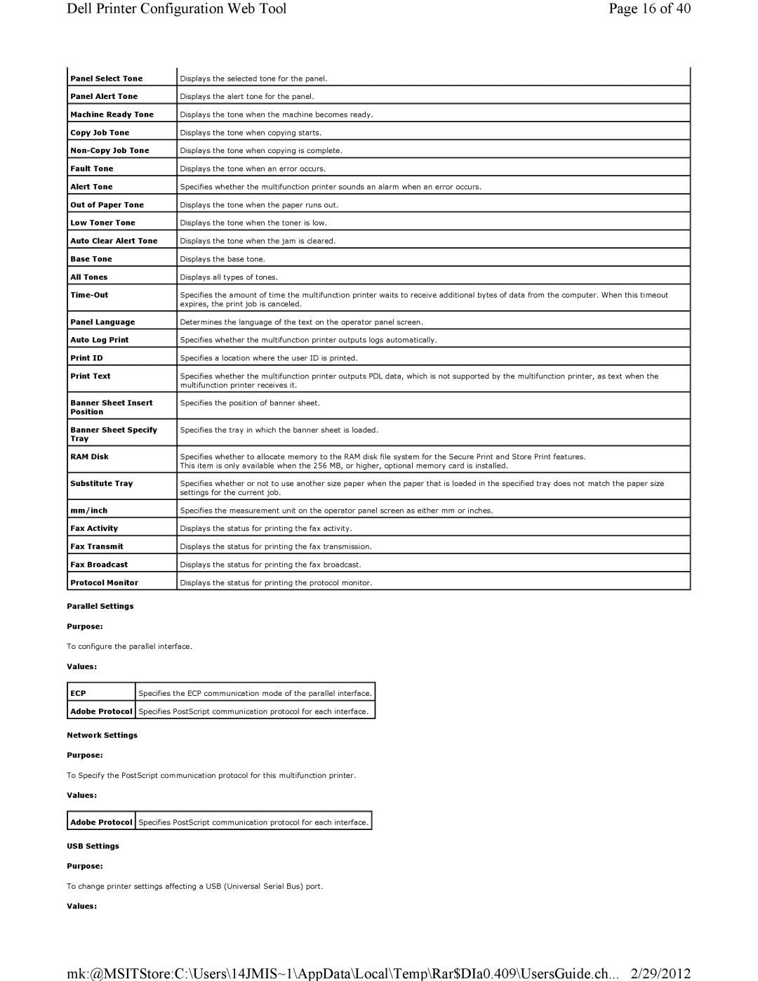 Dell 3115CN manual Ecp 