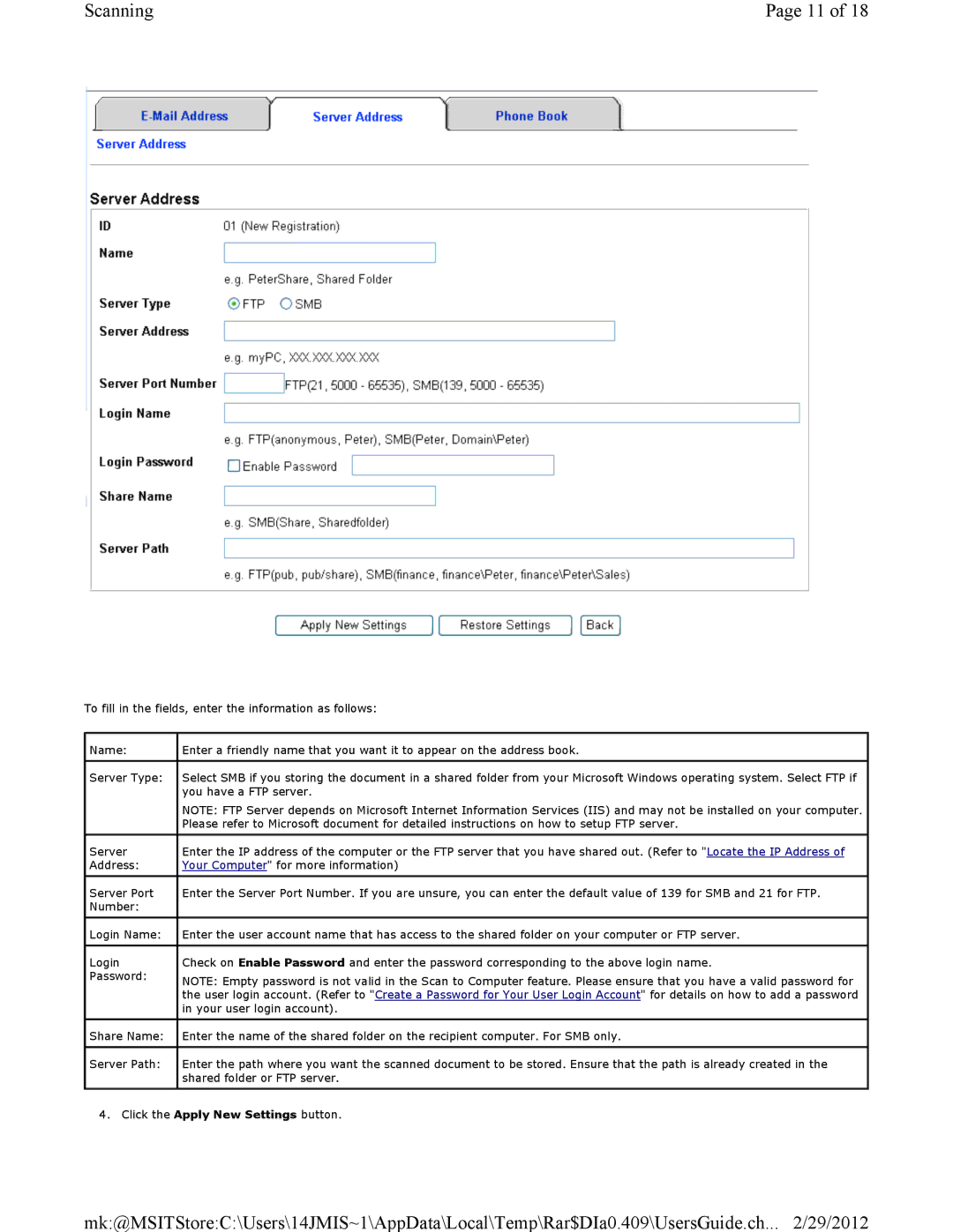 Dell 3115CN manual Scanning 