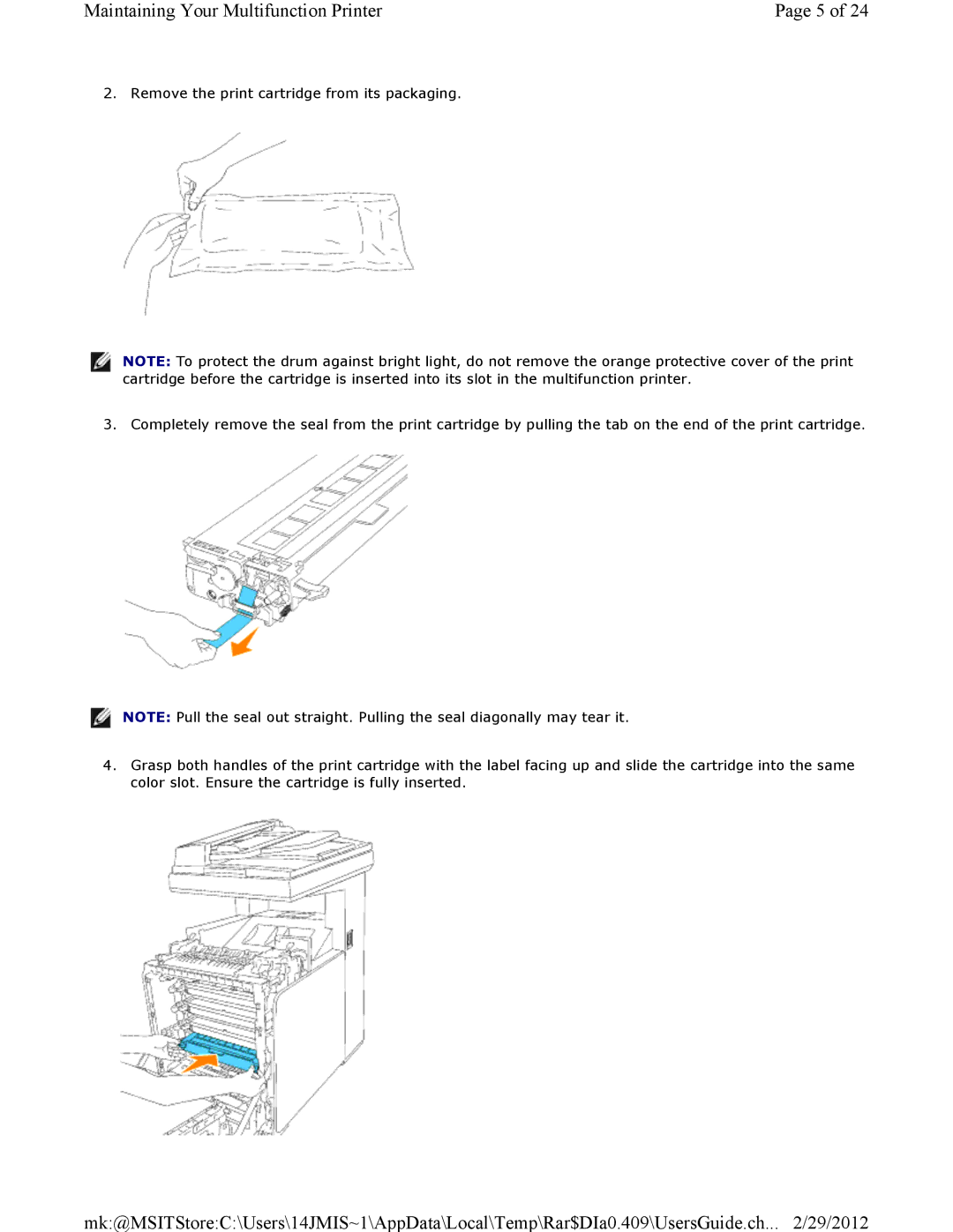 Dell 3115CN manual Maintaining Your Multifunction Printer 