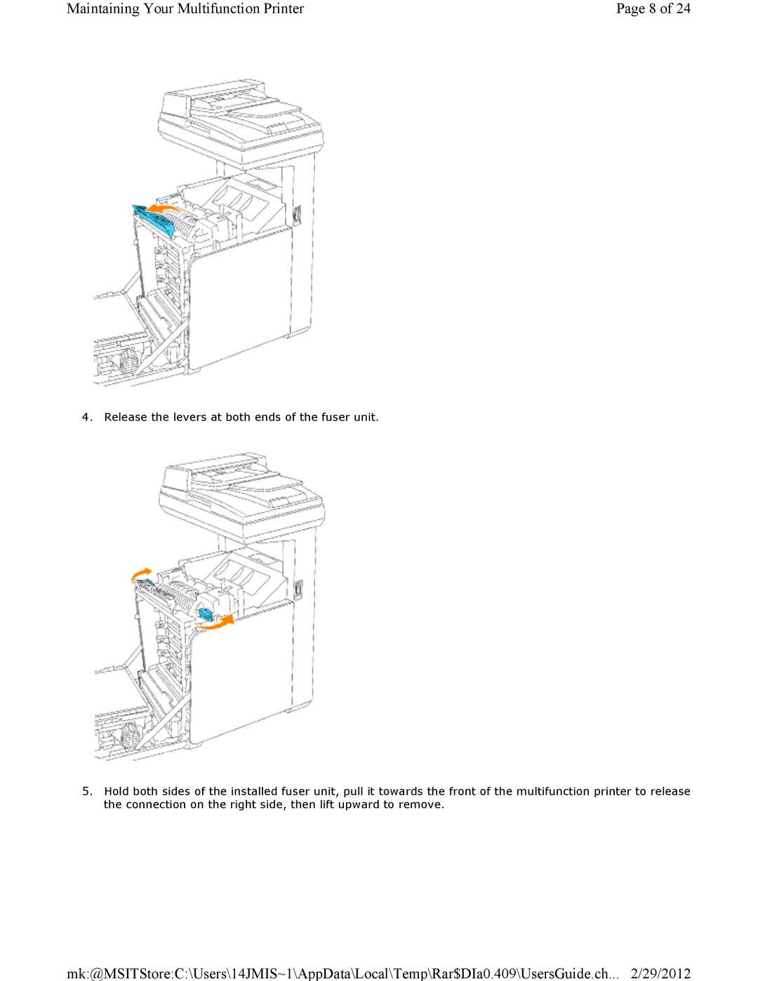 Dell 3115CN manual Maintaining Your Multifunction Printer 