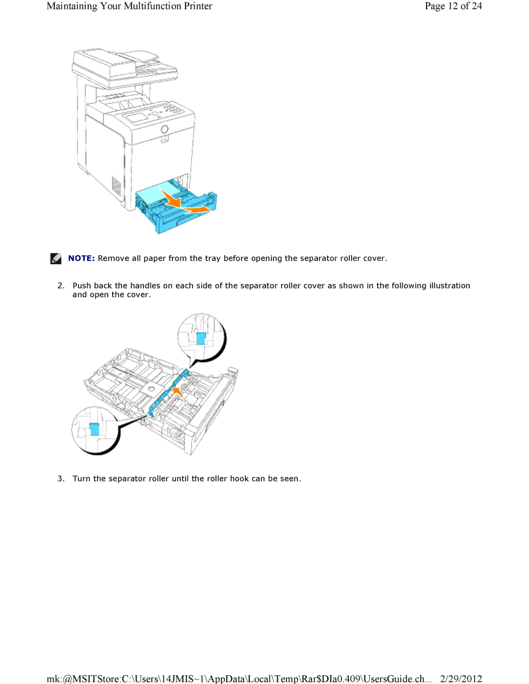 Dell 3115CN manual Maintaining Your Multifunction Printer 