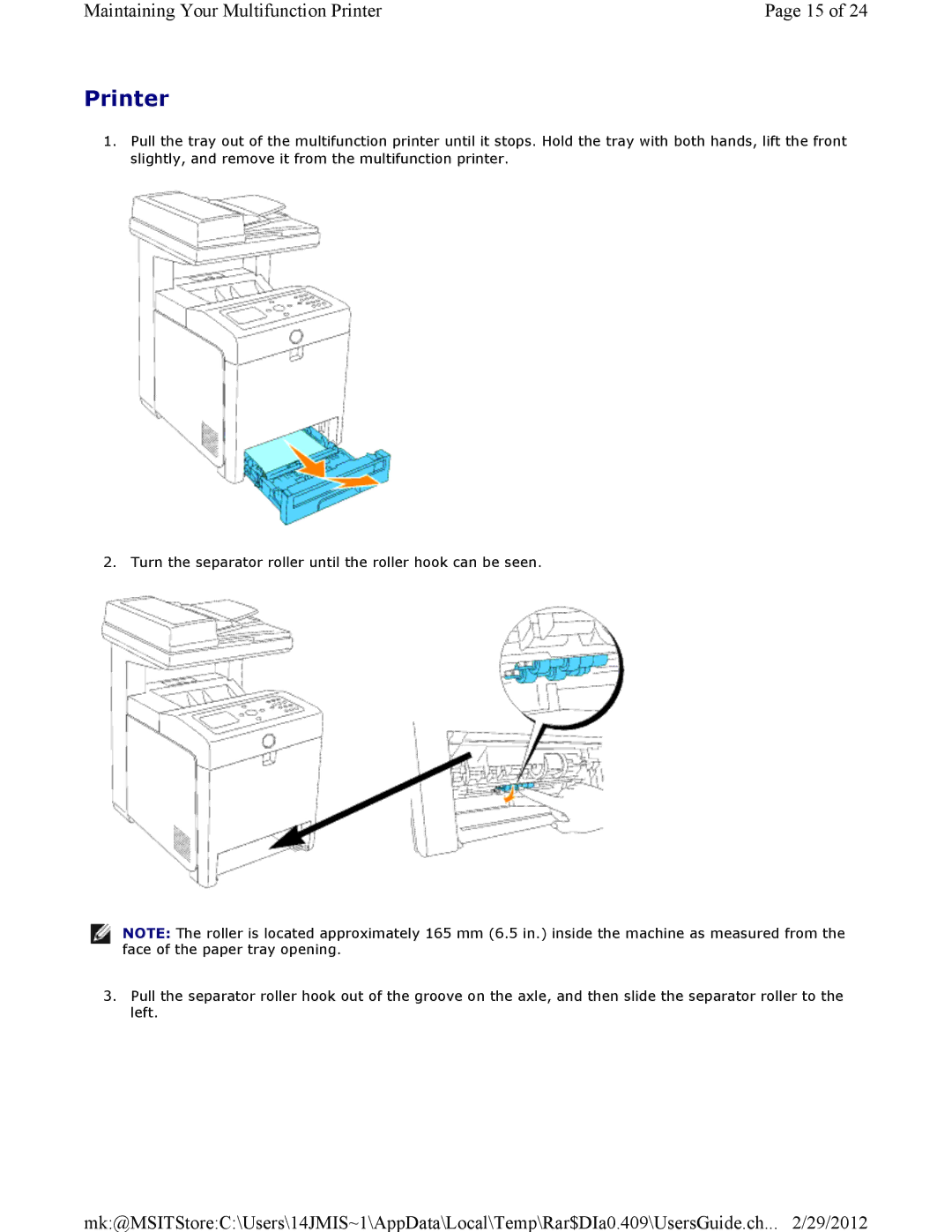 Dell 3115CN manual Printer 