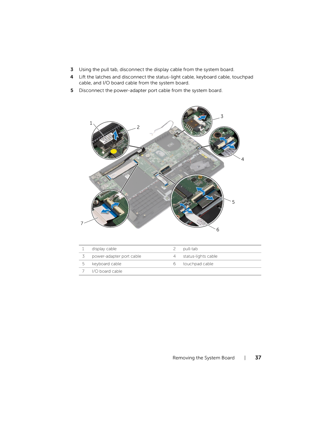 Dell P19T001, 3137 owner manual Removing the System Board 