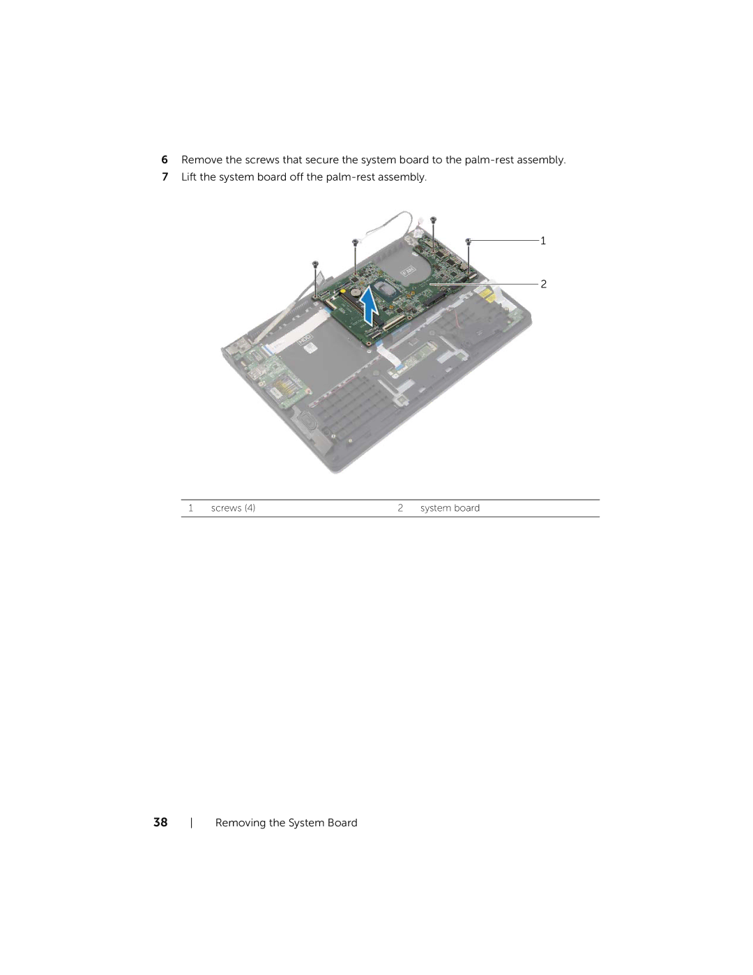 Dell 3137, P19T001 owner manual Screws System board 