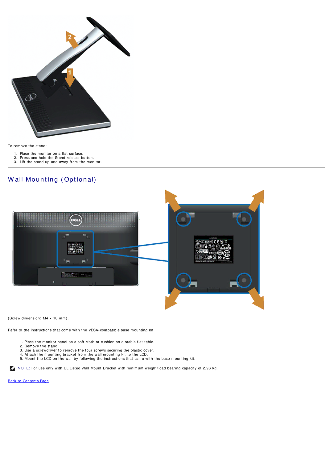 Dell 4691253, 320-2807 manual Wall Mounting Optional 